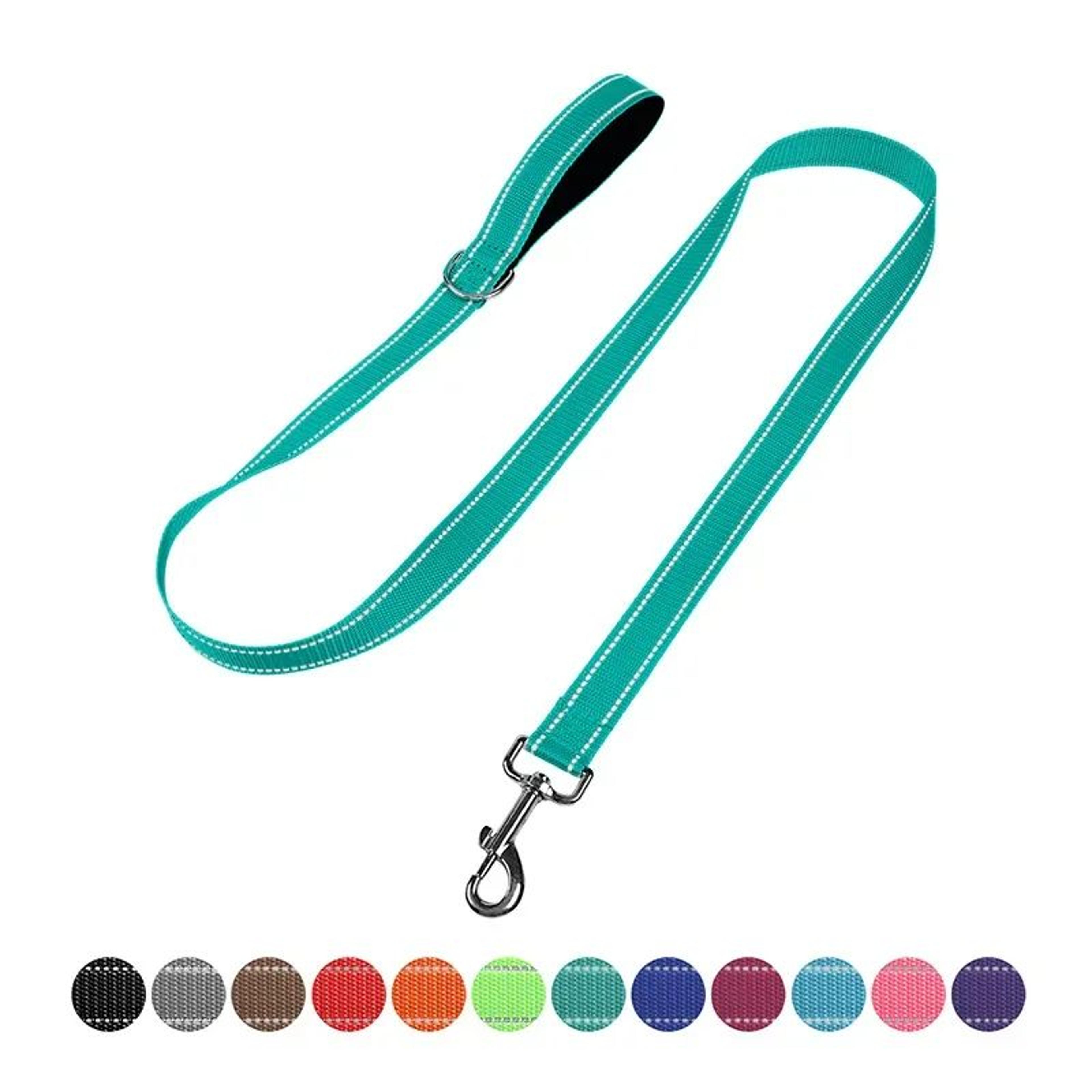 Reflective Dog Leash With Adjustable Nylon Lead For Safe Night Walks 0