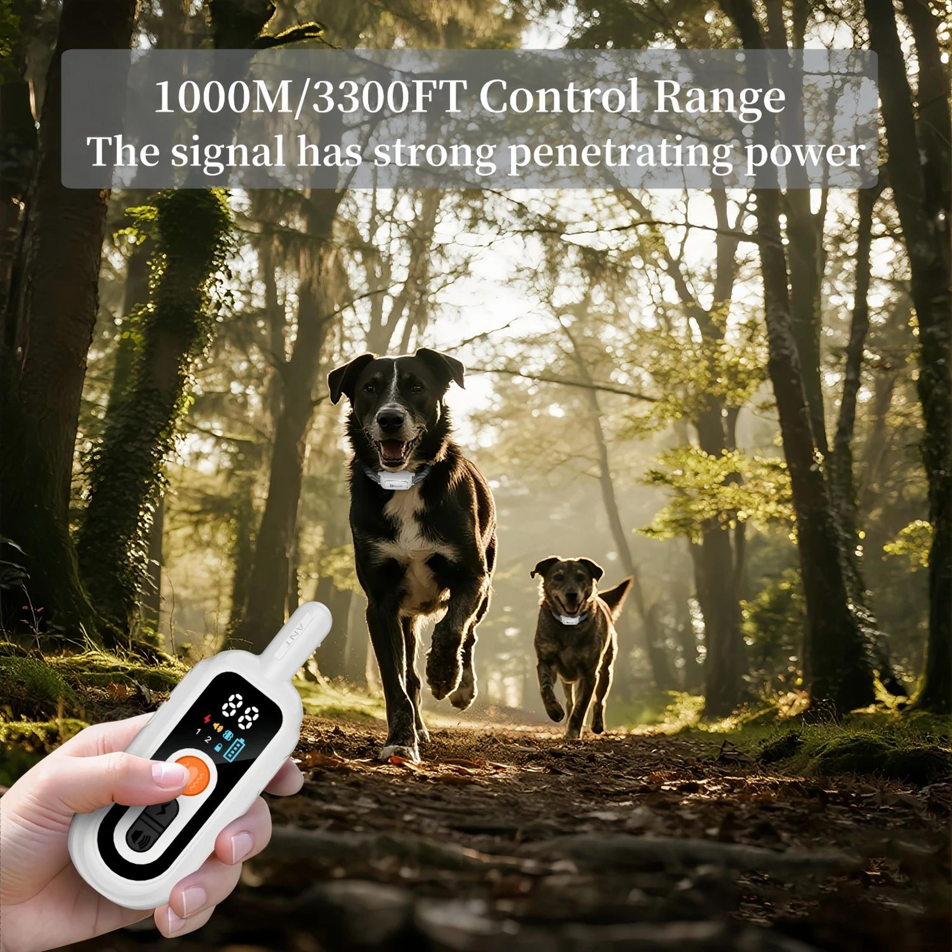 QuietPaw Pro Anti Barking Dog Collar  Rechargeable Smart Bark Collar For Dogs With 3300ft Training  3