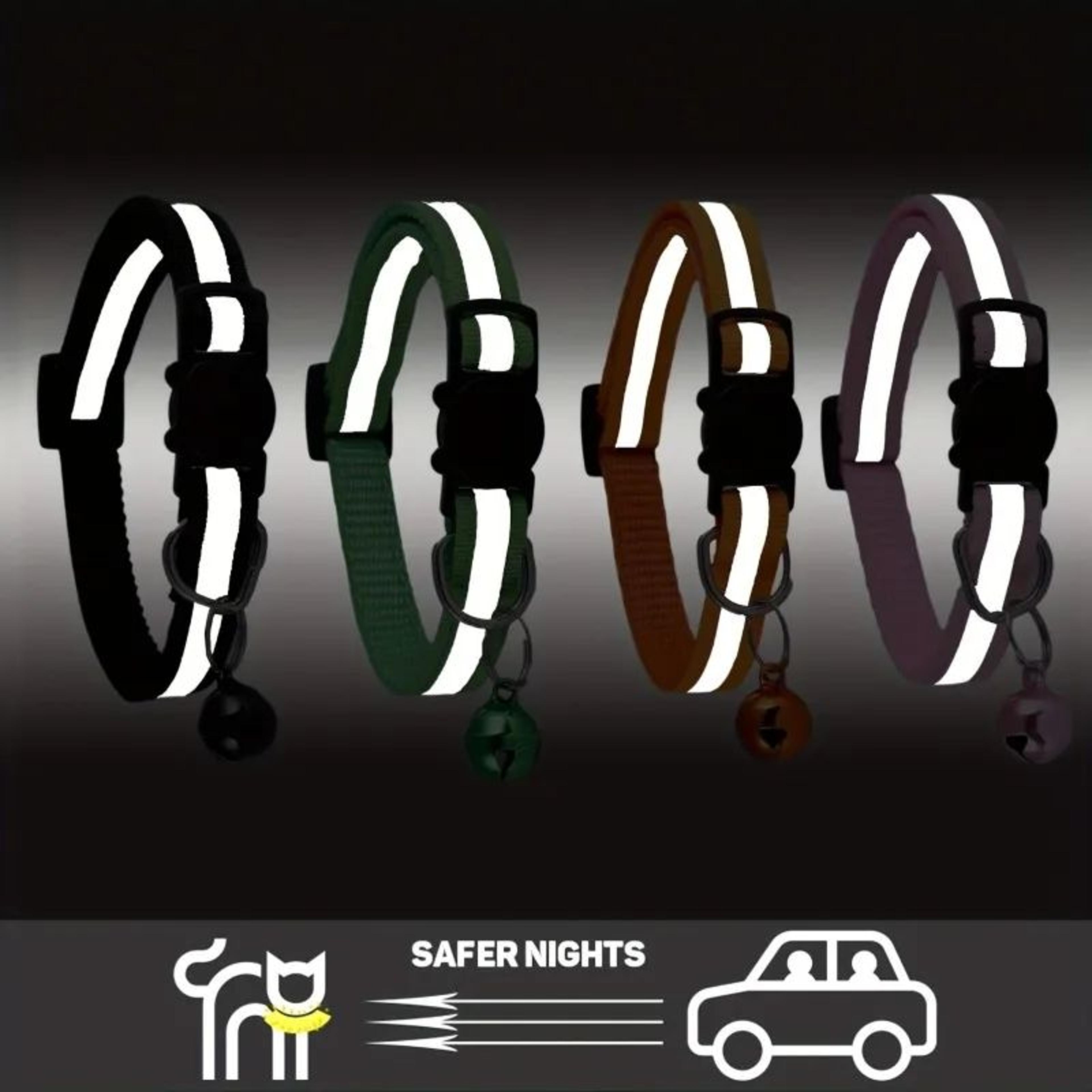 Personalized Reflective Cat Collar With Engraved ID  Safety Buckle 3