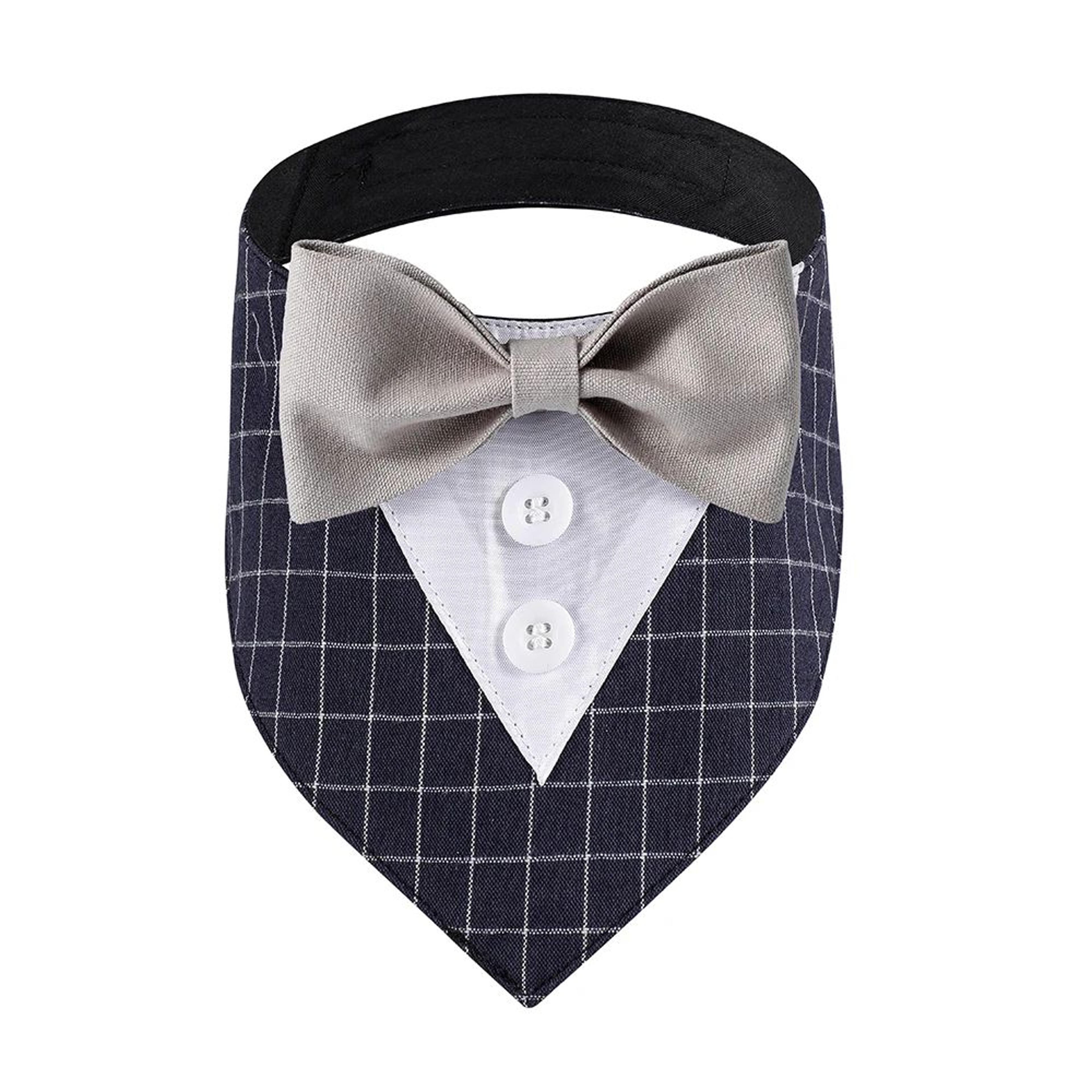 Formal Dog Tuxedo Bandana With Bow Tie 7