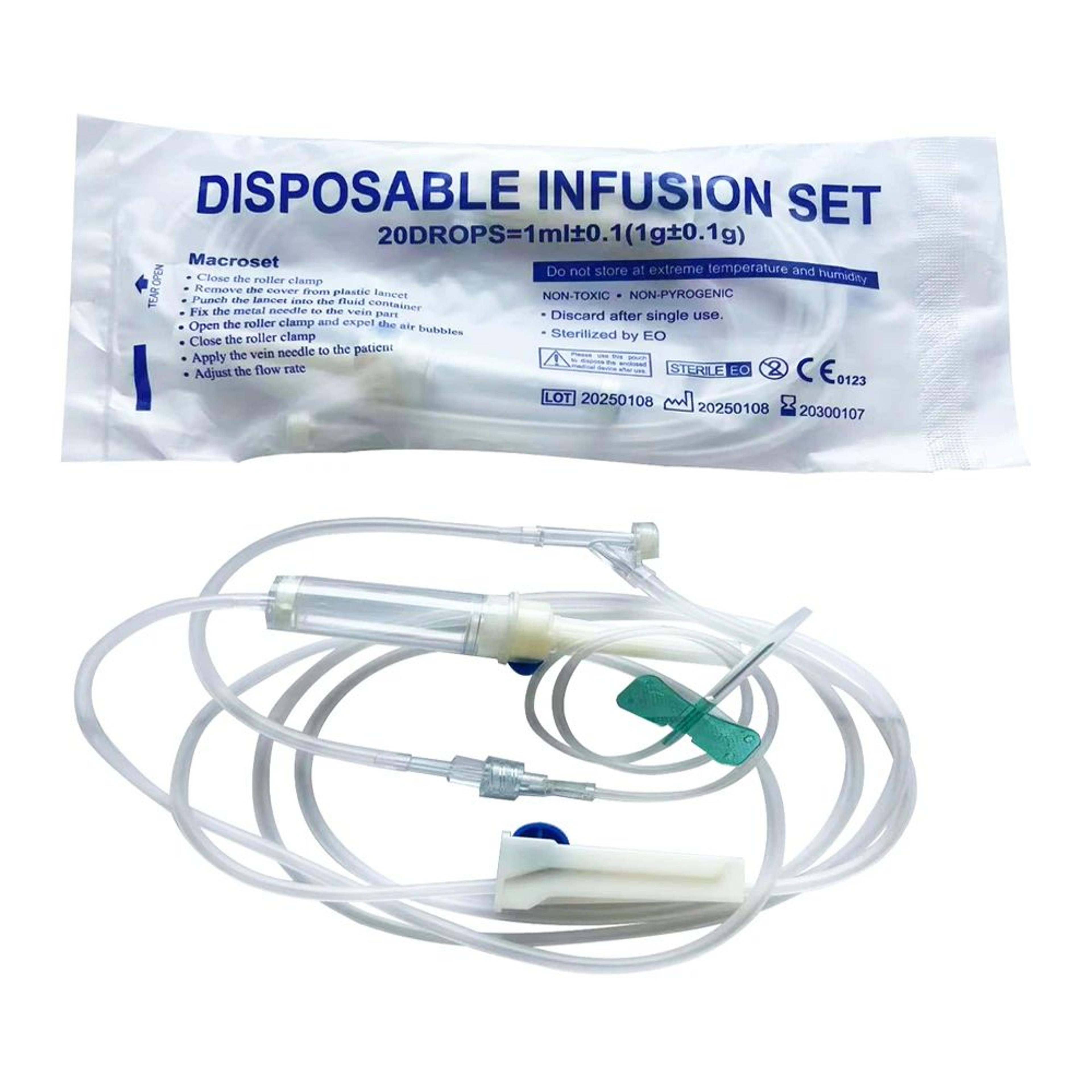 Disposable Veterinary Infusion Set With Adjustable Animal Drip Hose 2
