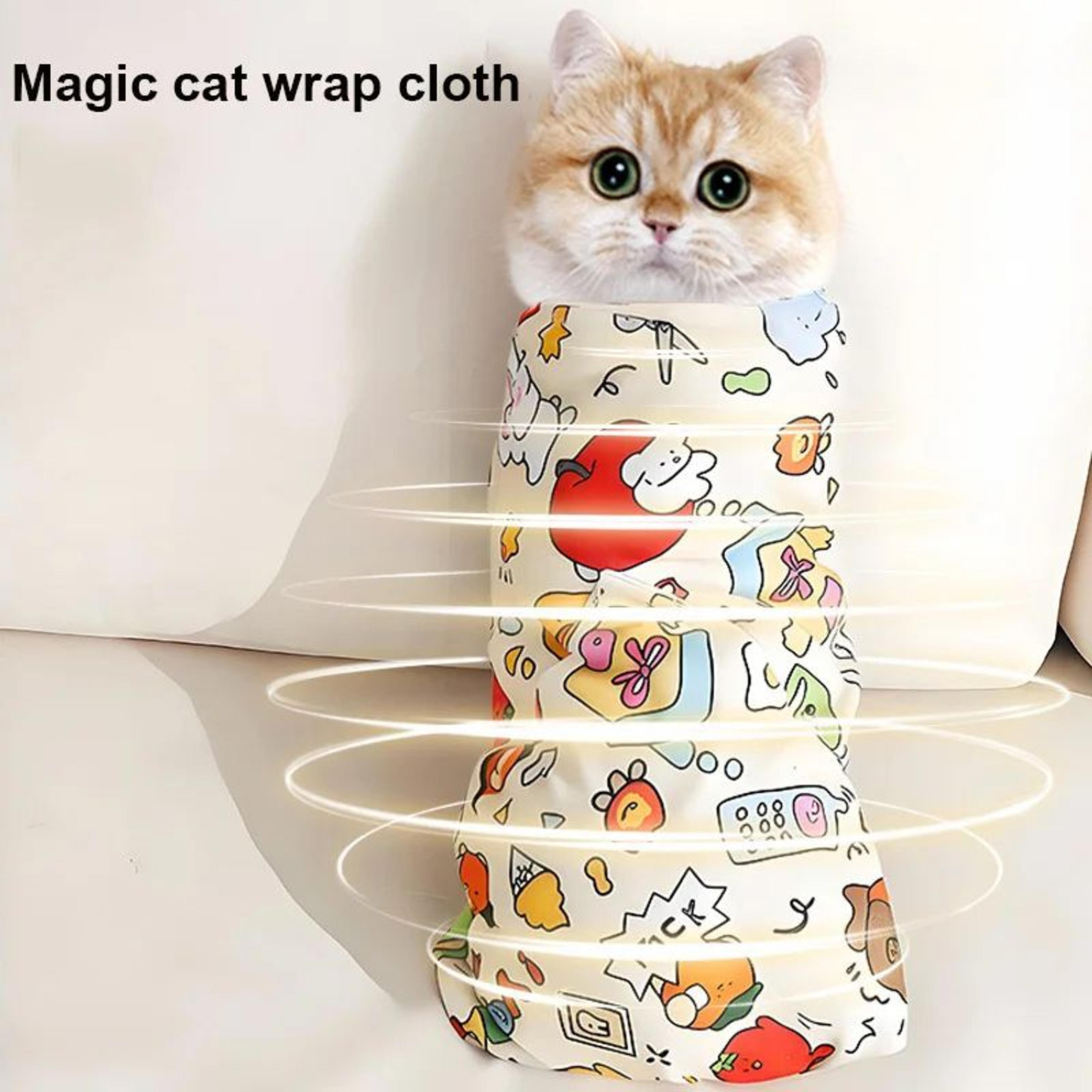 calmhold cat grooming wrap for safe nail clipping & care