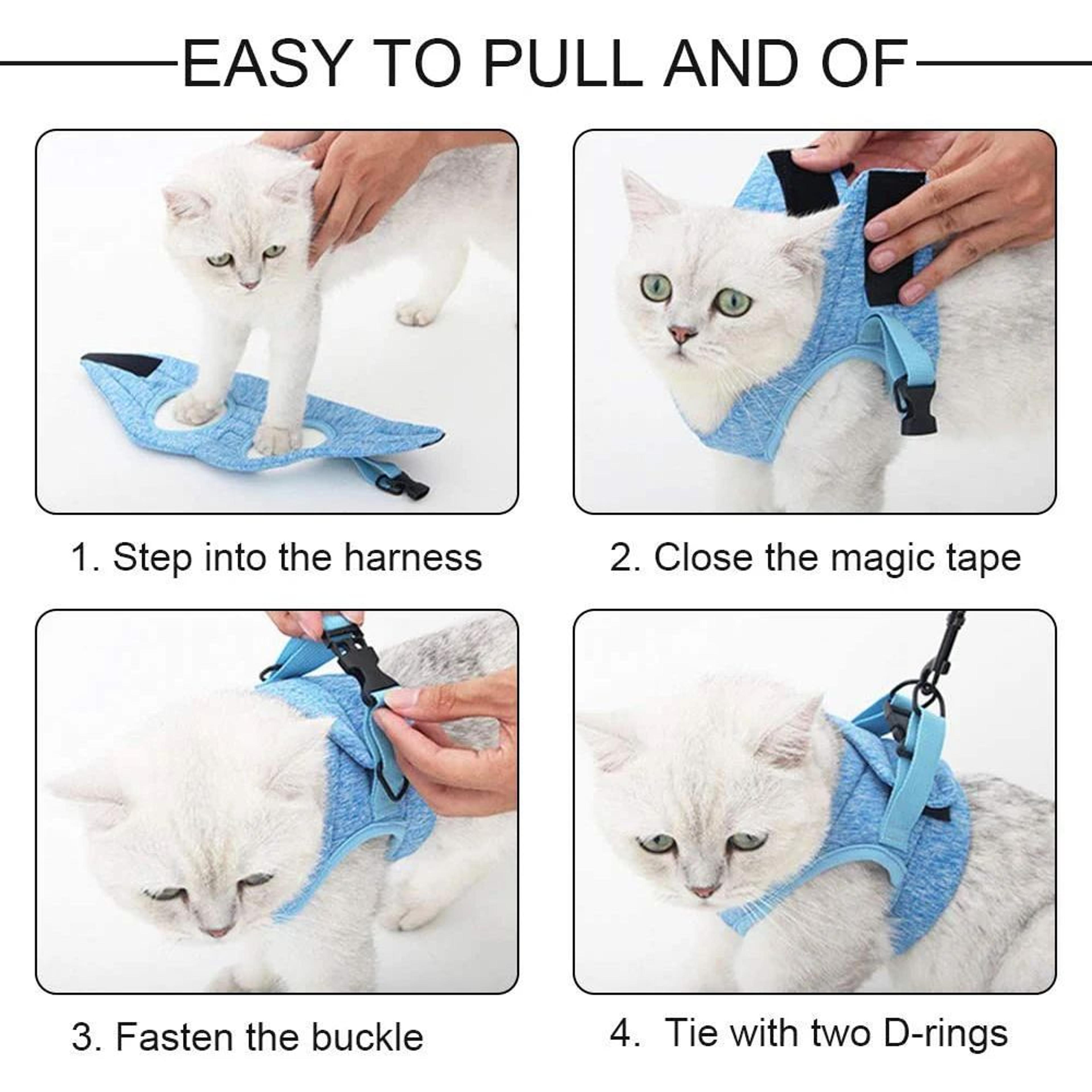 PurrSafe Adjustable Cat Harness And Leash Set For Kittens  Small Cats 4