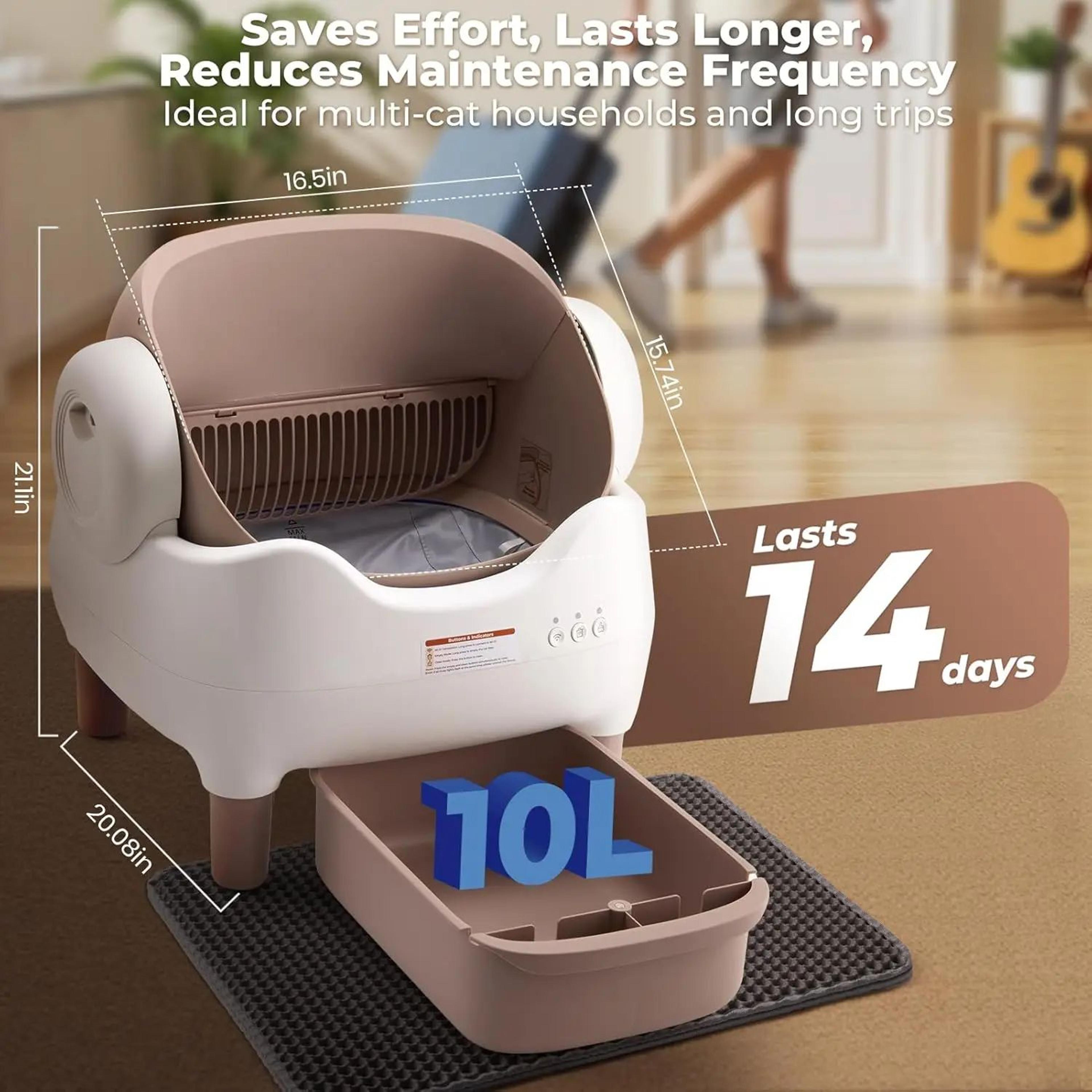 Smart OpenTop Self Cleaning Cat Litter Box With App Control 1