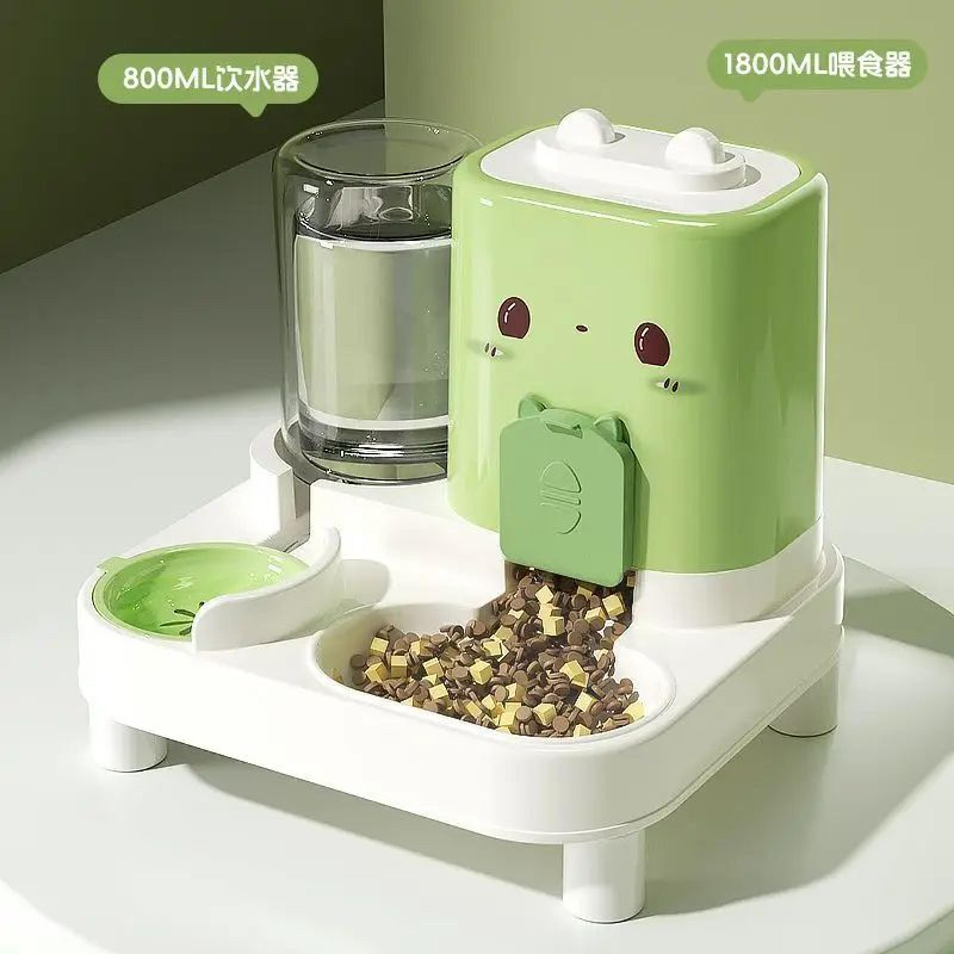 PetFlow Gravity Cat Feeder  Water Dispenser Set  Large Capacity SpillProof Feeding Station 7