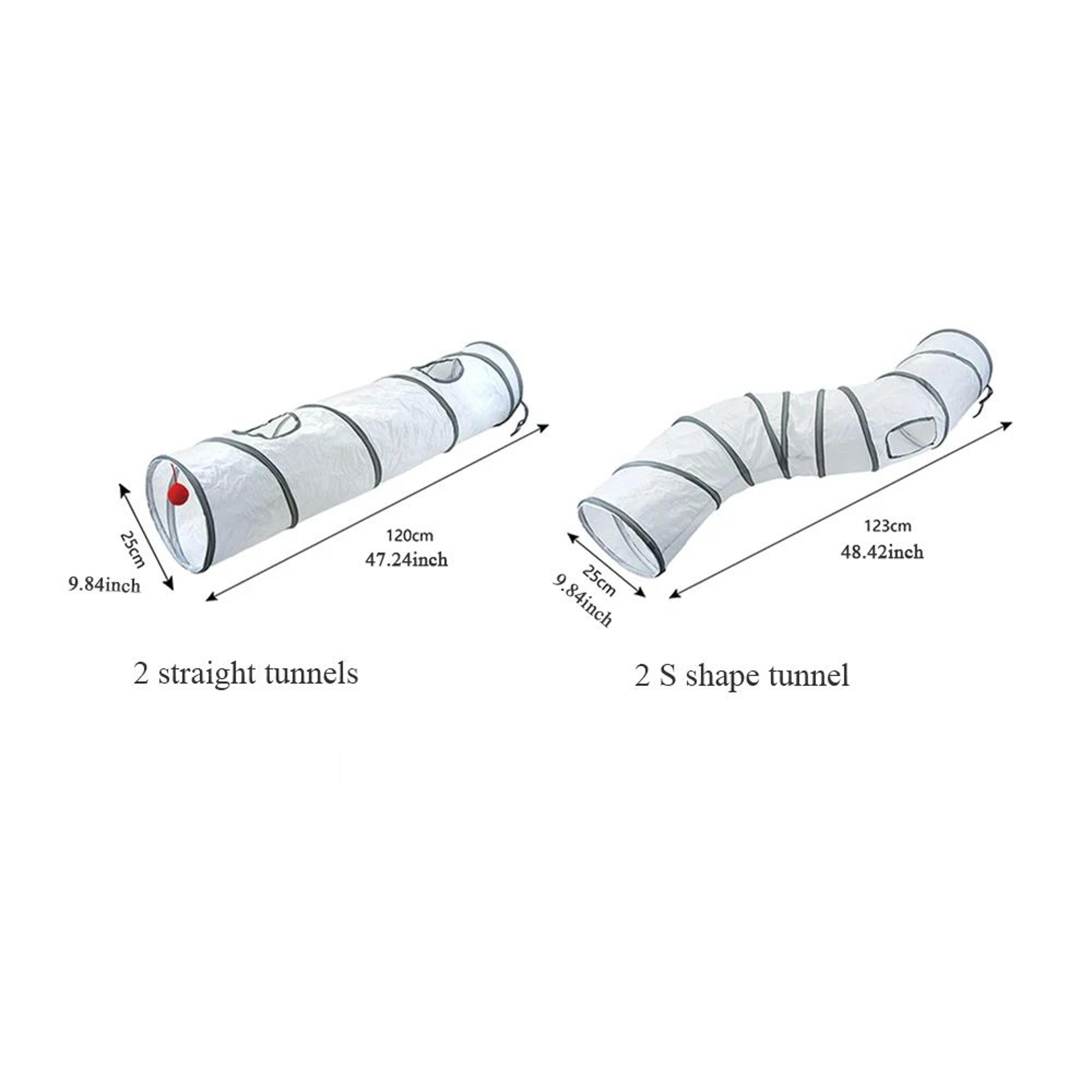 WhiskerHide Foldable Cat Tunnel For Indoor Cats  Interactive Kitten Toy Play Tube 2