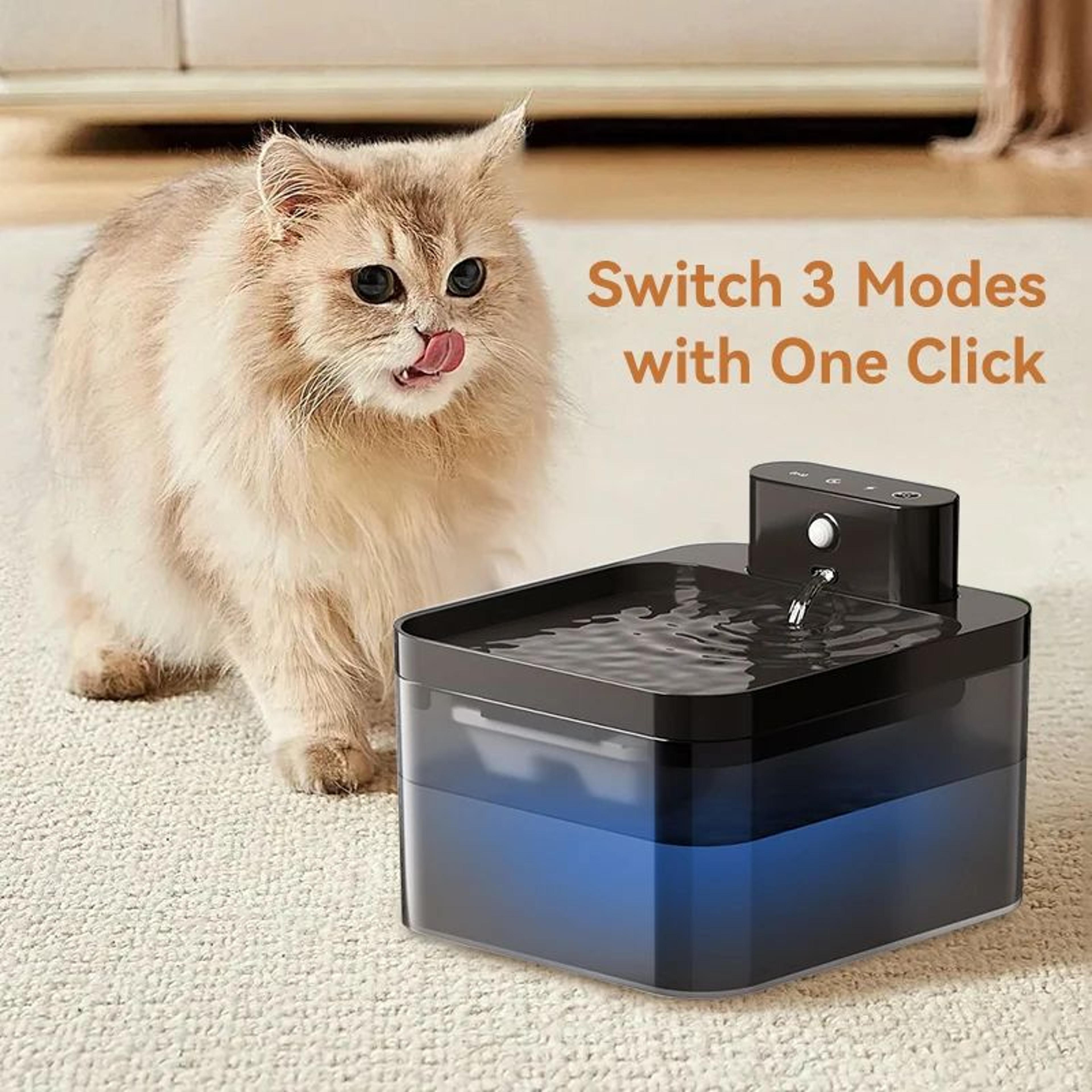 ROJECO Wireless Cat Water Fountain  Smart Automatic Pet Drinking Fountain 3