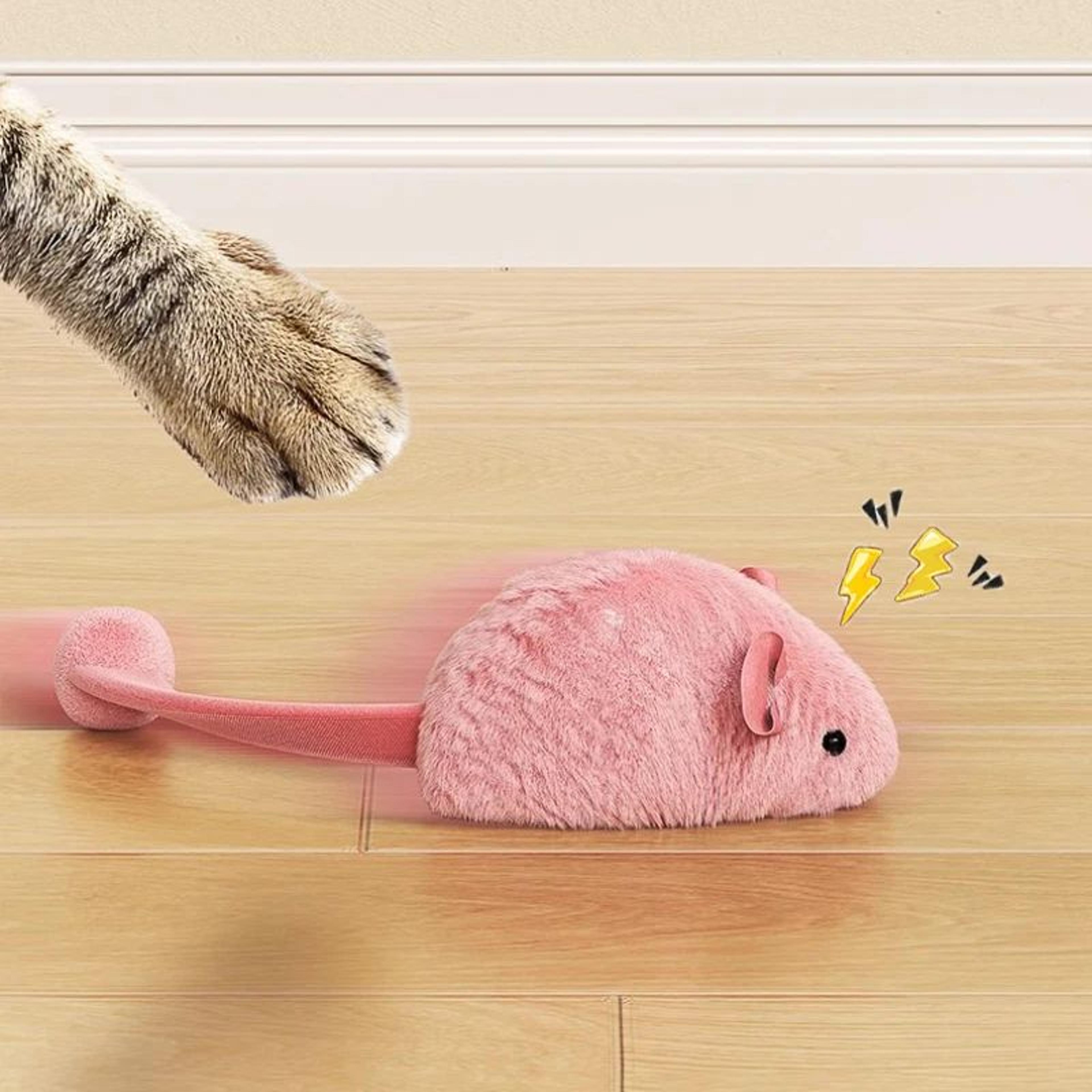GlowPlay Interactive Plush Mouse Cat Toy 3