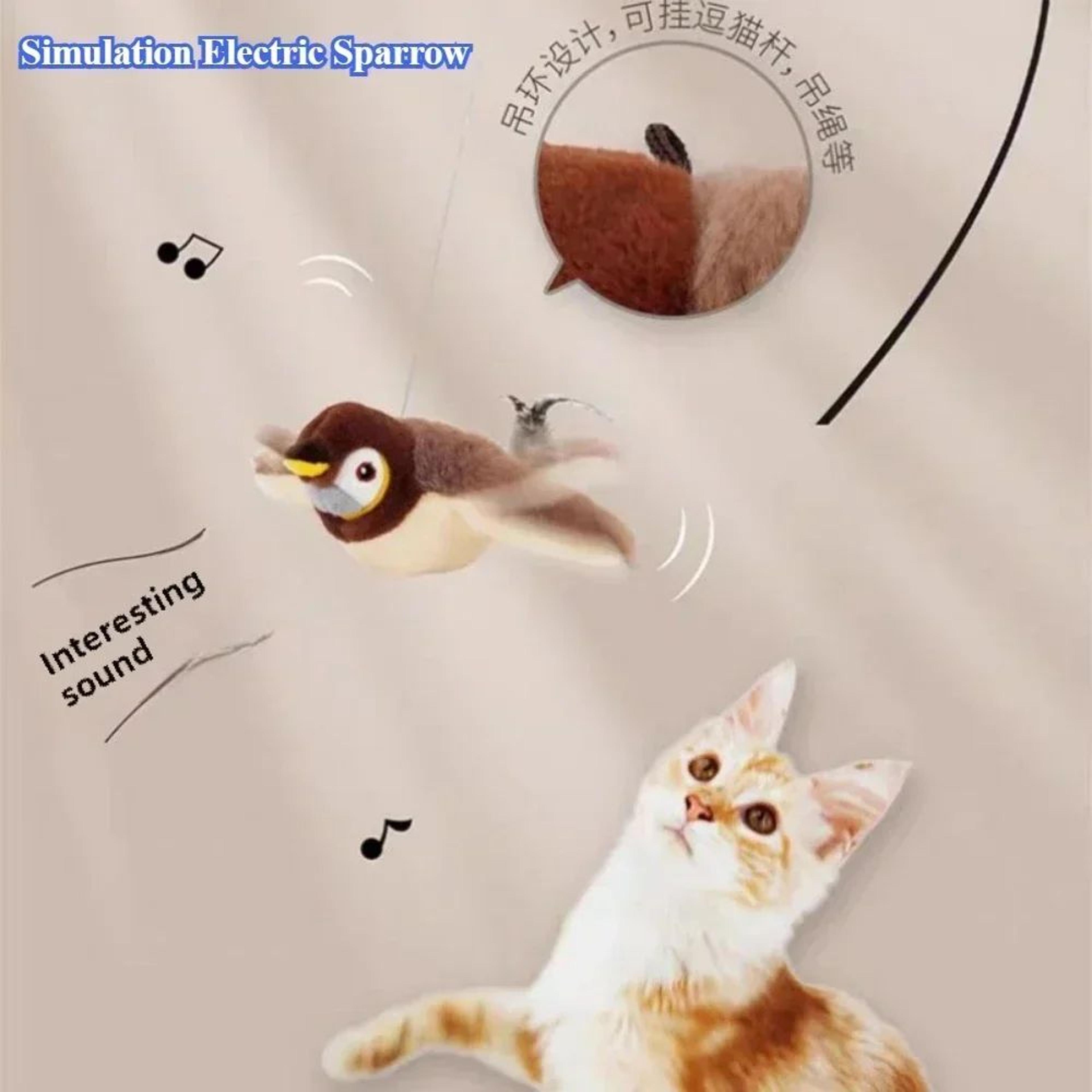 PurrFlap Interactive Catnip Bird Toy  USB Rechargeable Touch Activated Cat Toy 2