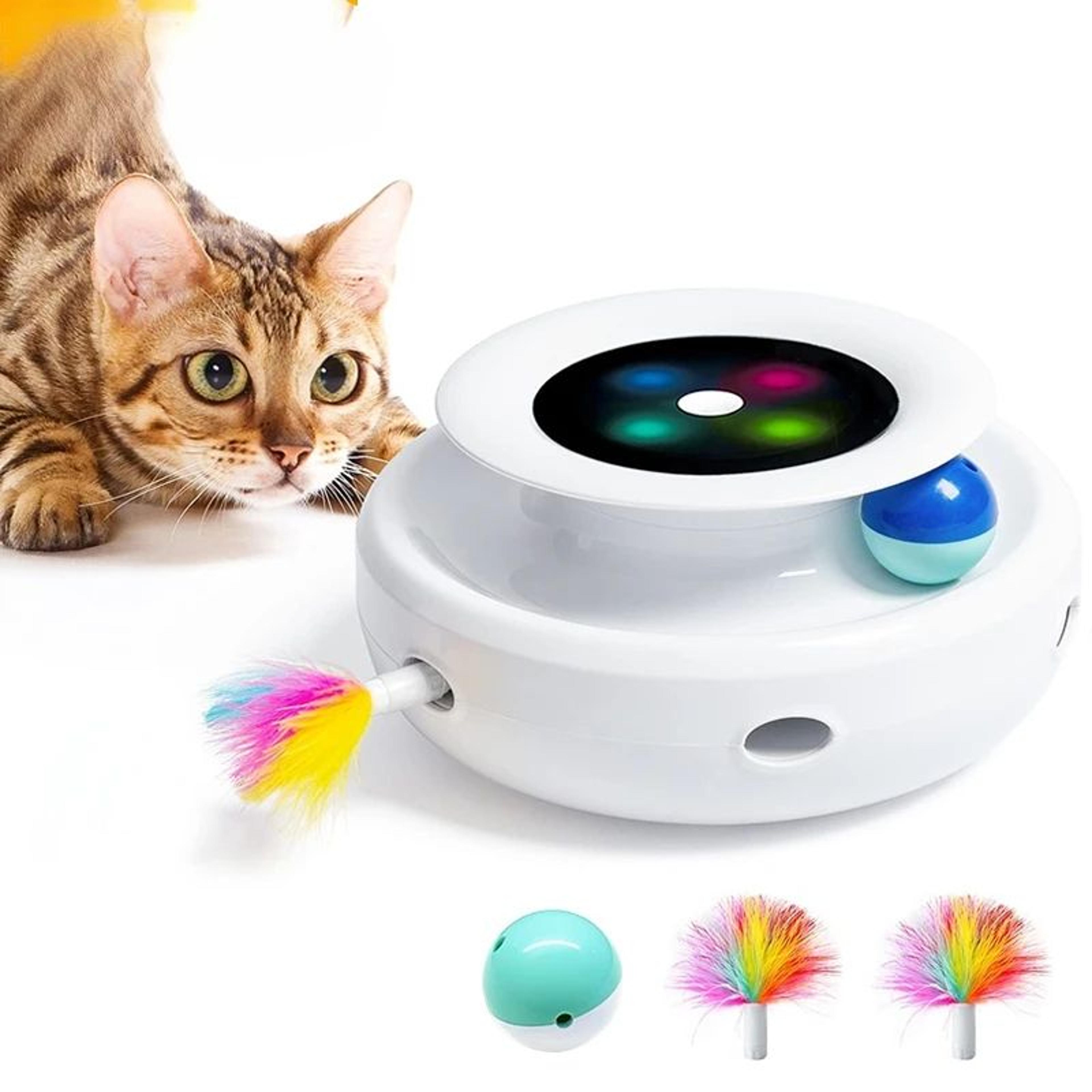 Smart 2in1 Interactive Cat Toy With Automatic Feather Ball 7