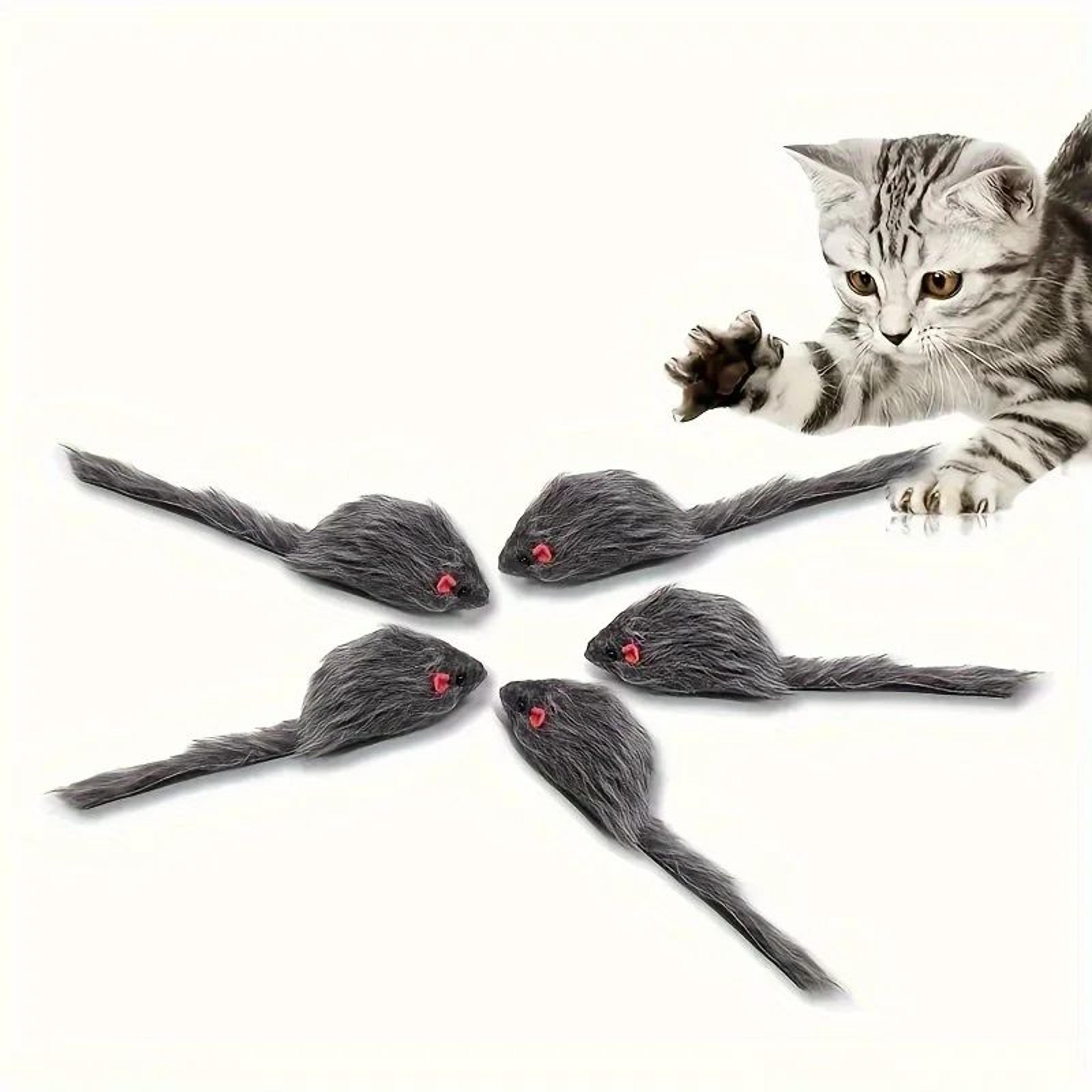 Realistic Plush Mouse Cat Mouse Toy Set For Interactive Kitten Play 5