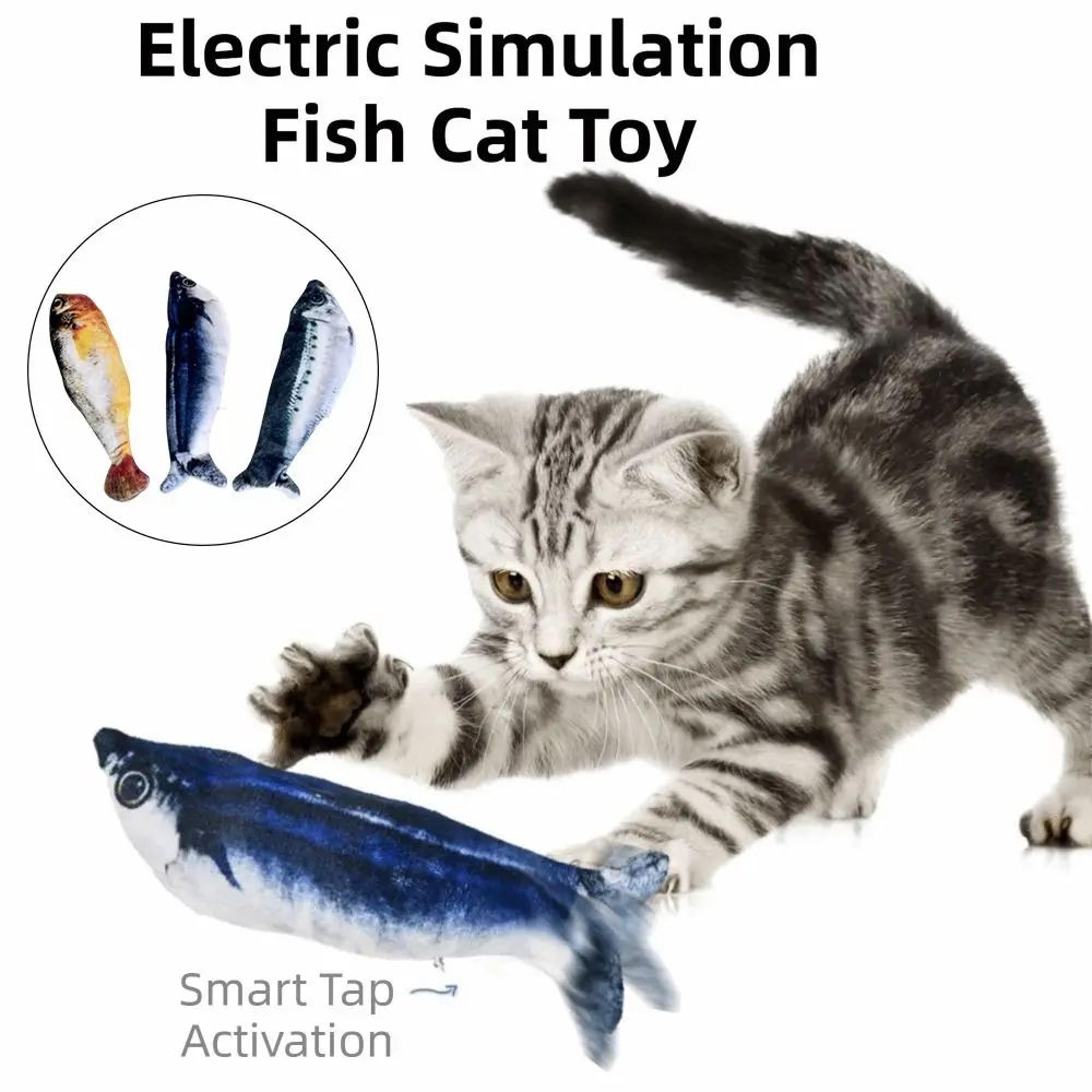 MotionActivated Flopping Fish Interactive Cat Toy 2