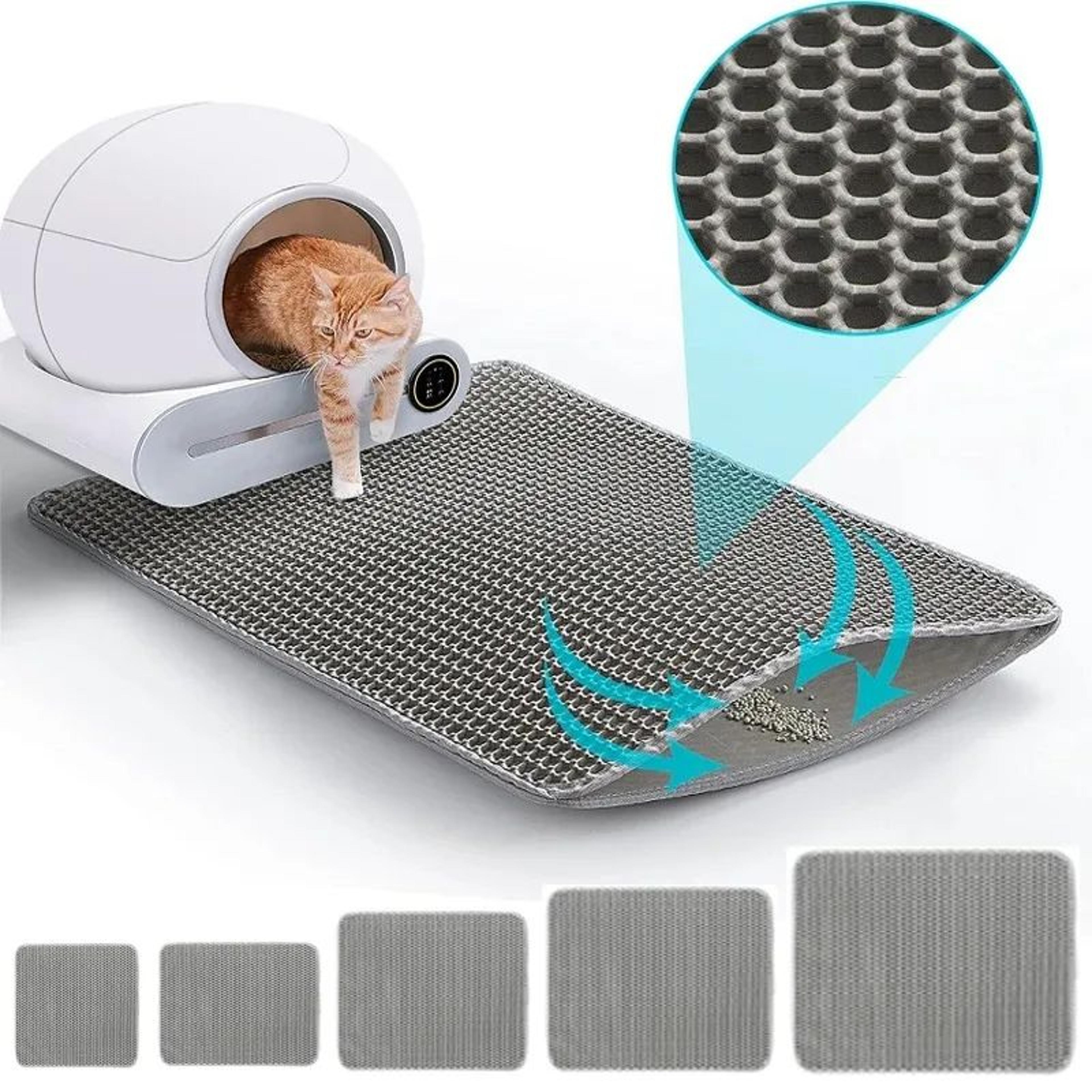 pawclean double-layer cat litter mat waterproof floor protector