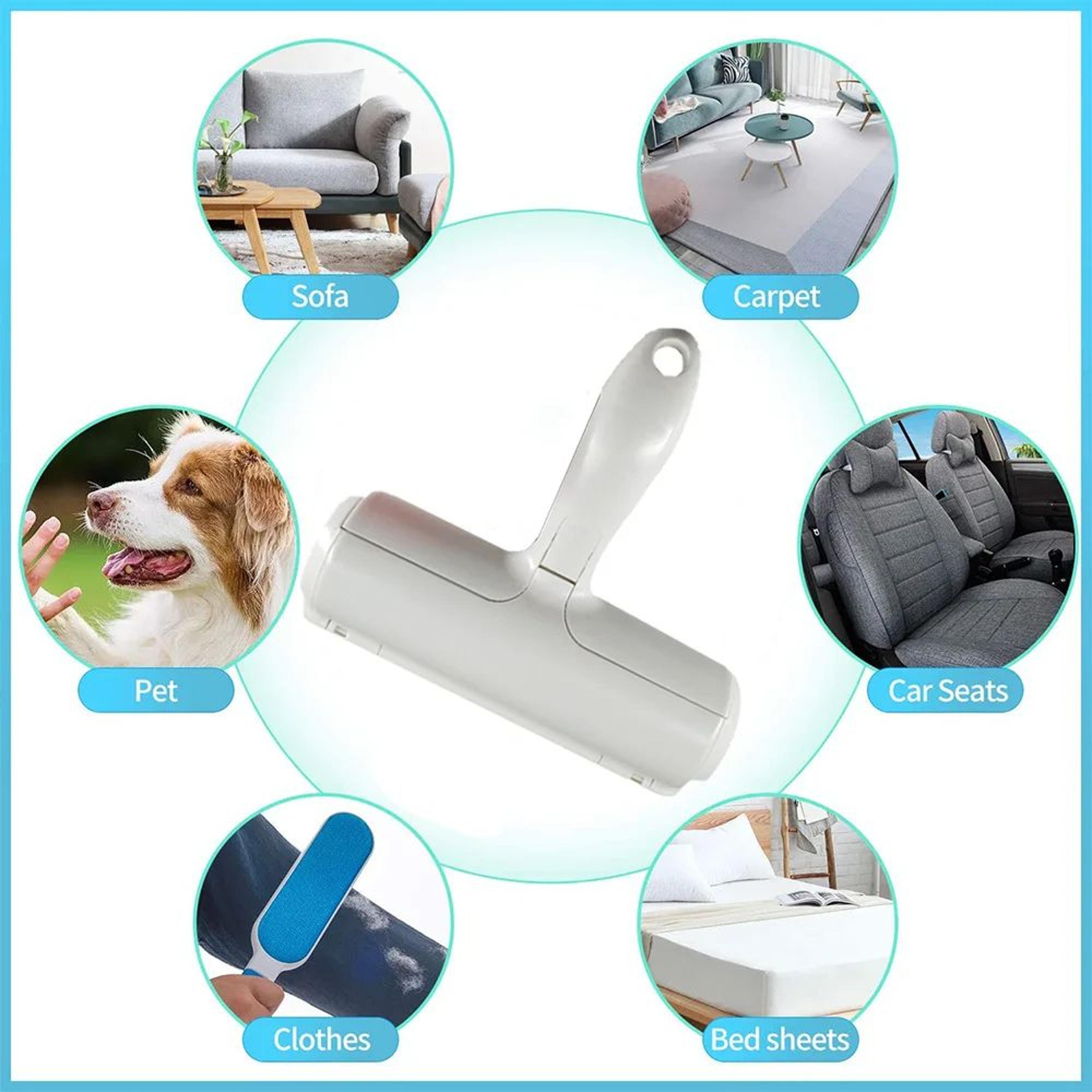 FurFree Reusable Pet Hair Remover Roller For Furniture Carpet  Car Seats 4