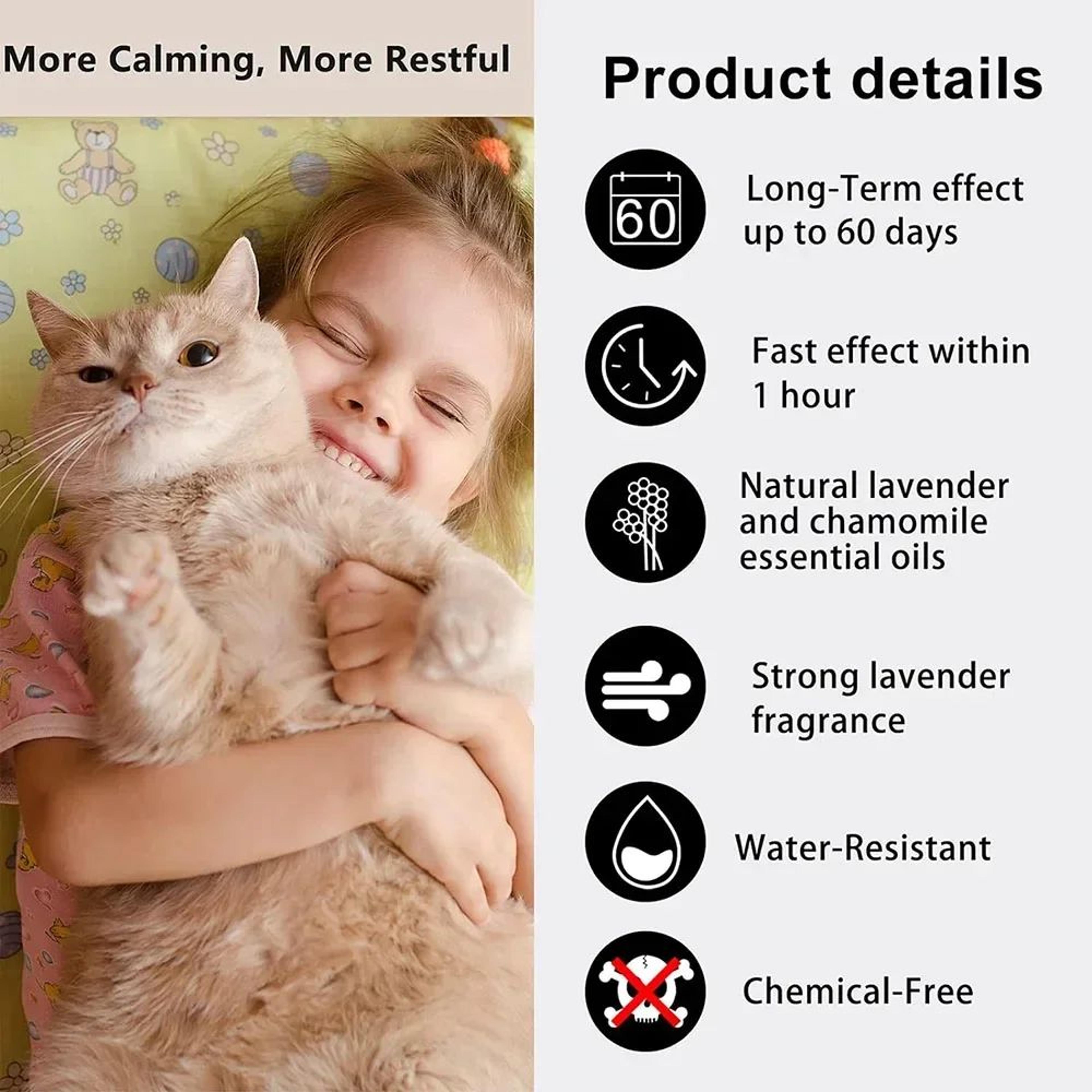 CalmPaws Natural Pet Calming Collar For Cats  Dogs 4