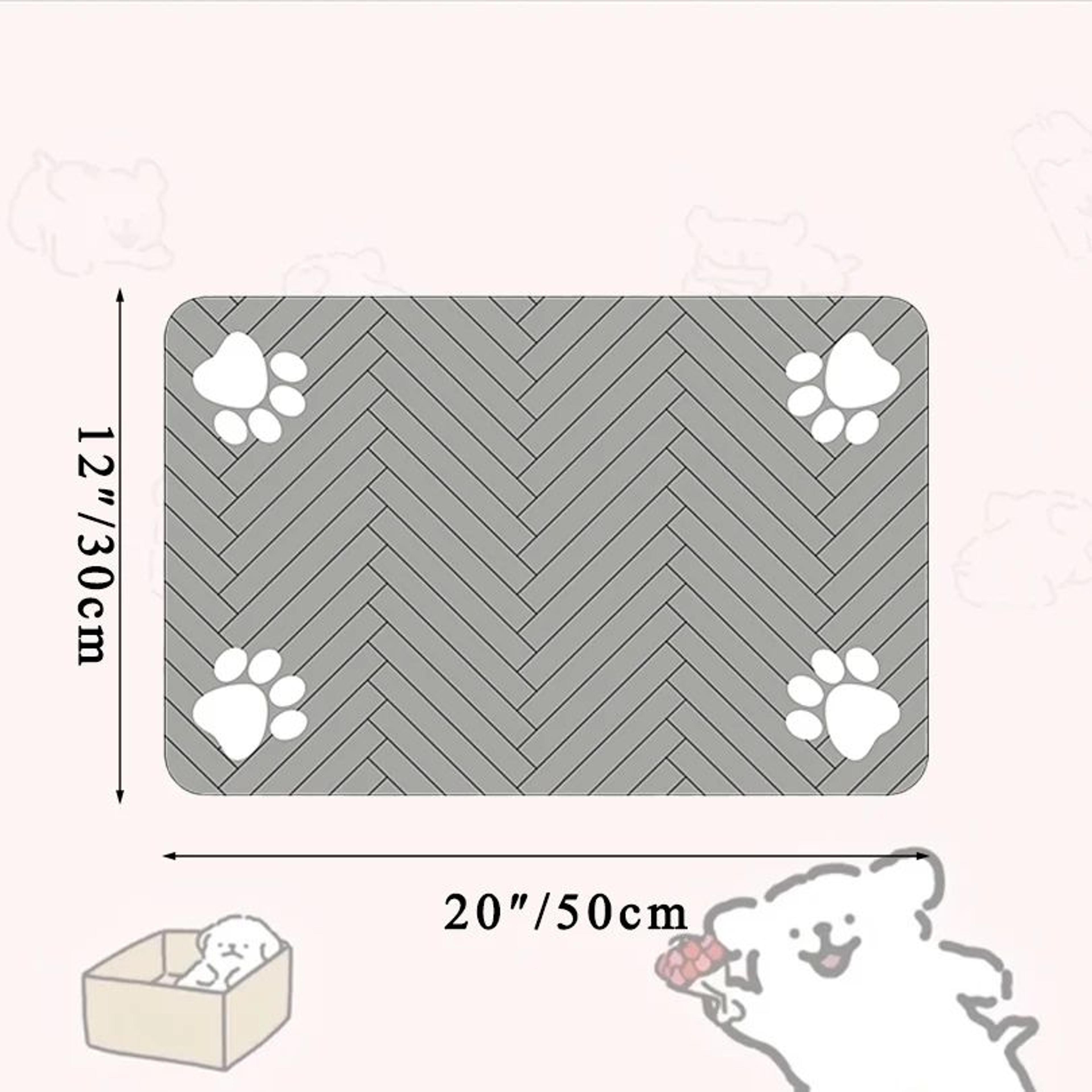 QuickDry Pet Feeding Mat For Dogs And Cats  Absorbent Waterproof Bowl Placemat 6