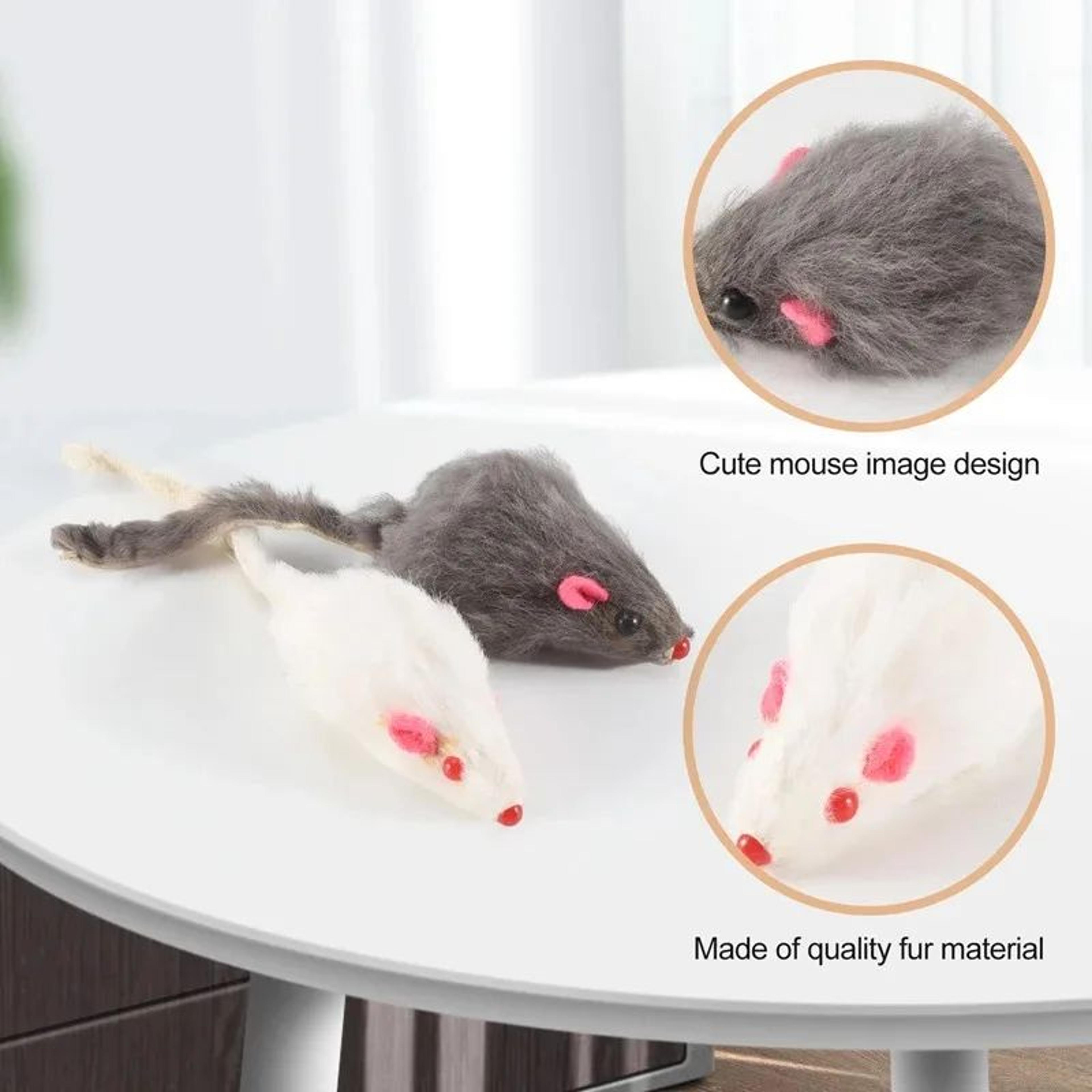 PlayPounce Plush Mouse Cat Toys 10Pack  Interactive Cat Toys For Hunting Chasing  Indoor Play 2