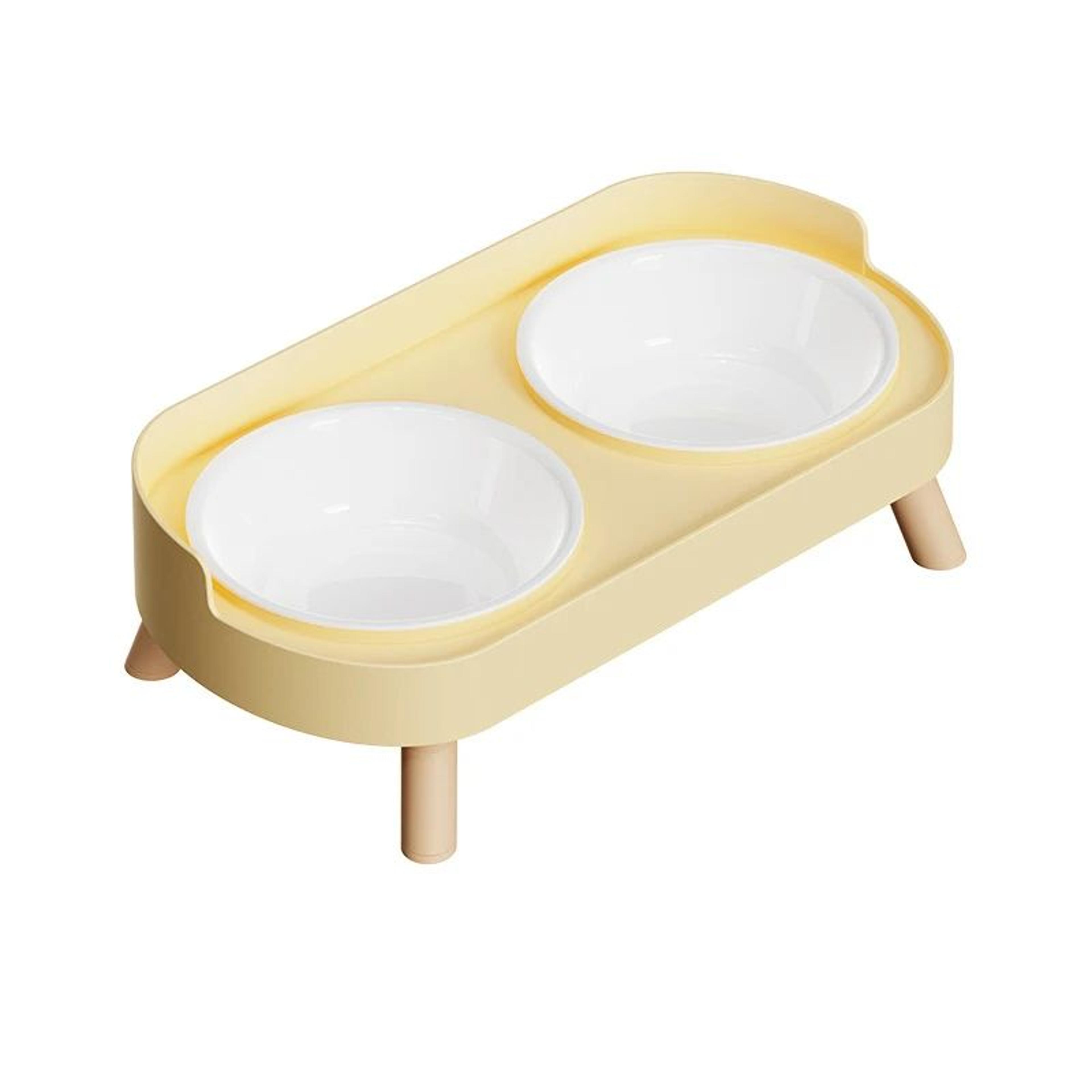 No Spill Pet Bowl With Elevated Double Feeder Stand 8