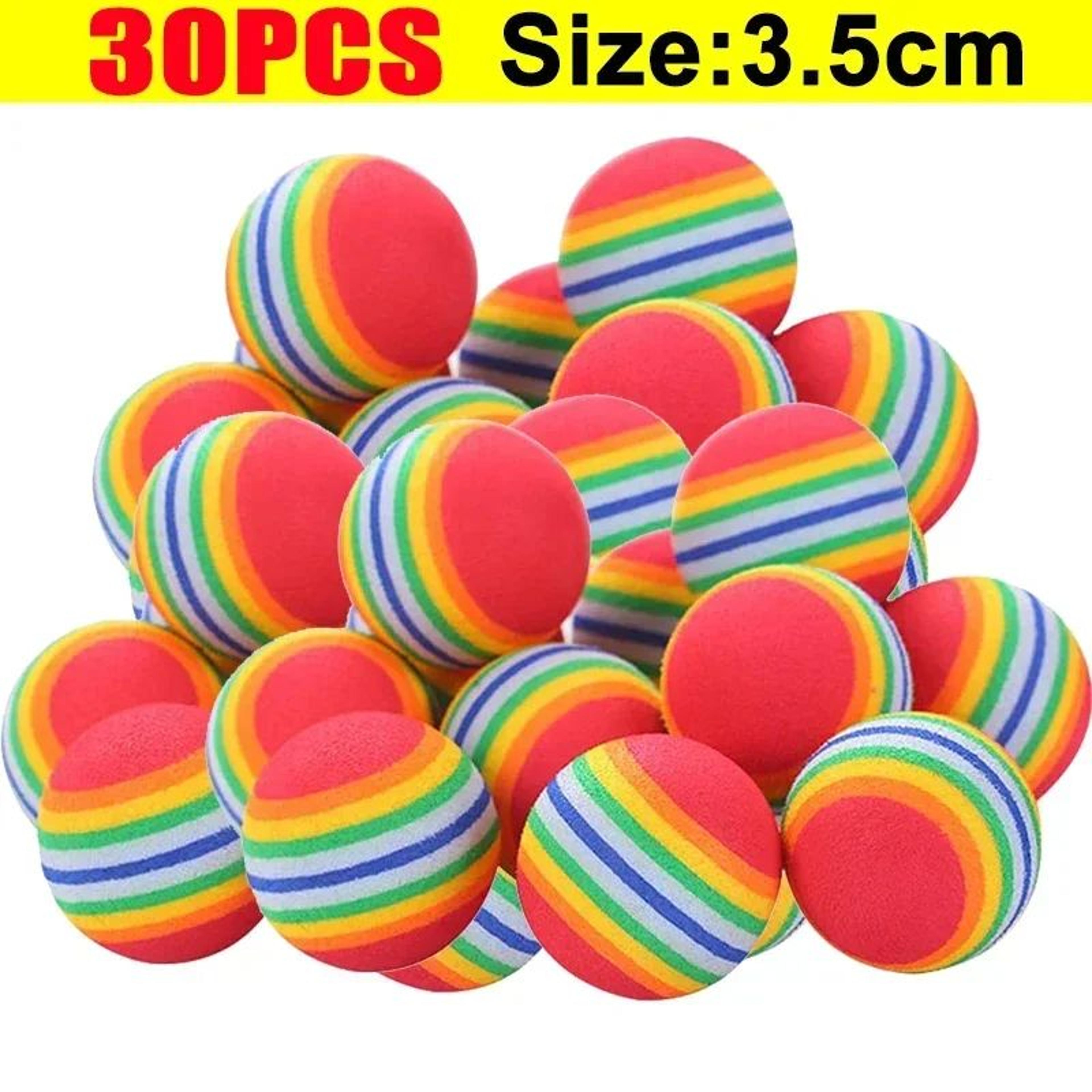 Rainbow Bounce Pet Toy Balls  Soft EVA Interactive Cat Toys  Dog Training Play Balls 7
