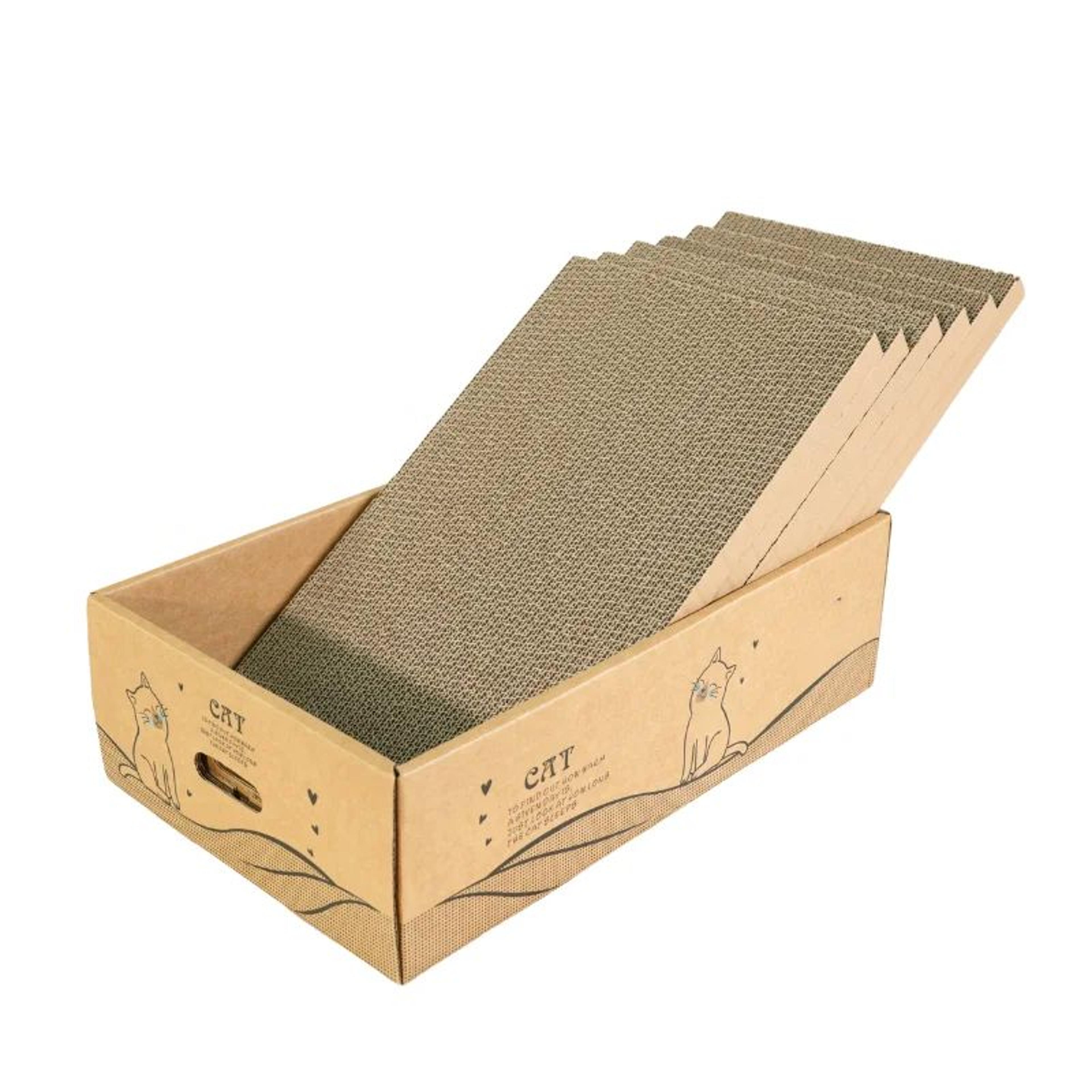 6Pack Extra Large Cardboard Cat Scratcher Pads For Indoor Cats  Reversible Scratch Boards 7