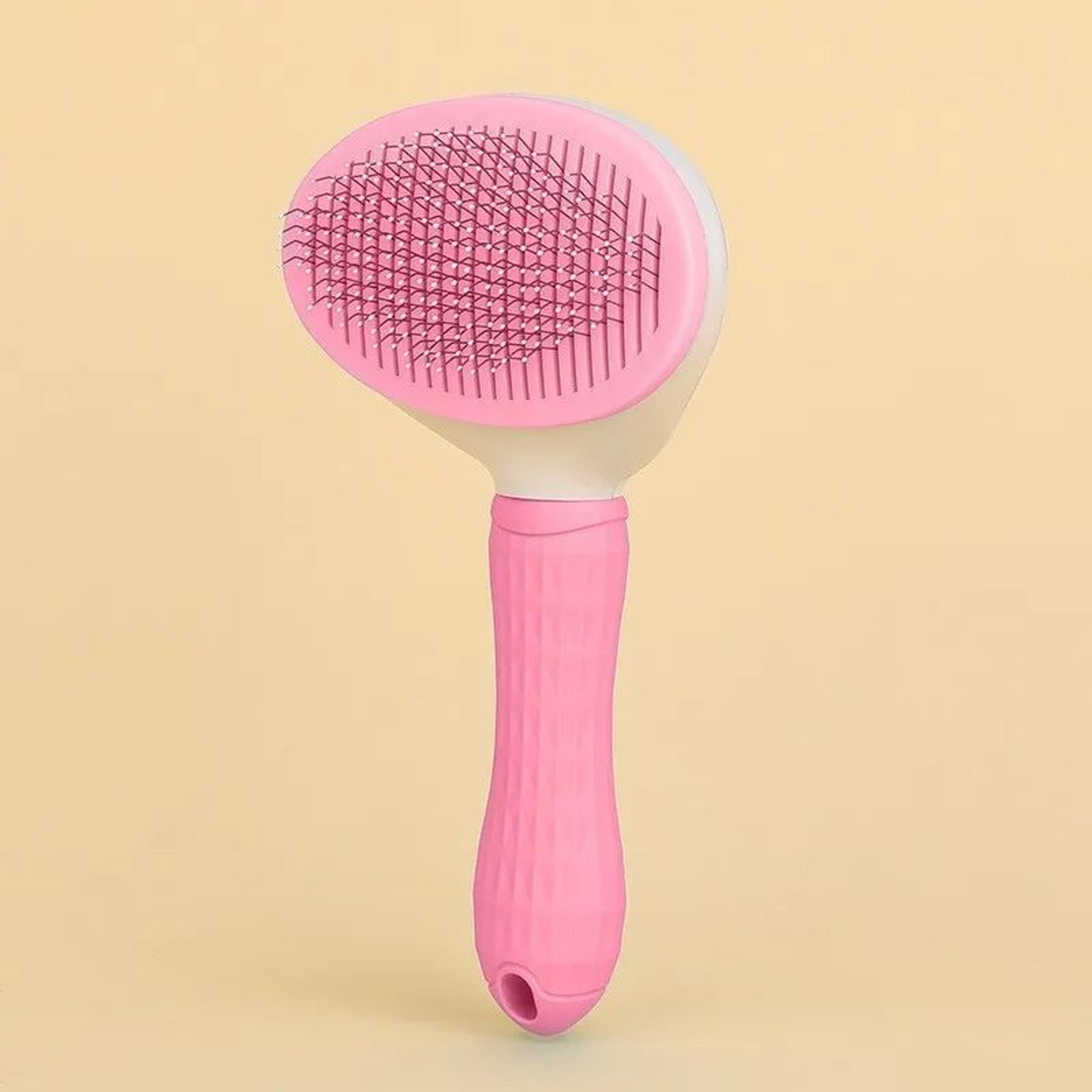 Gentle SelfCleaning Pet Hair Removal Brush For Dogs  Cats  Stainless Steel Dog Grooming Brush For S 4
