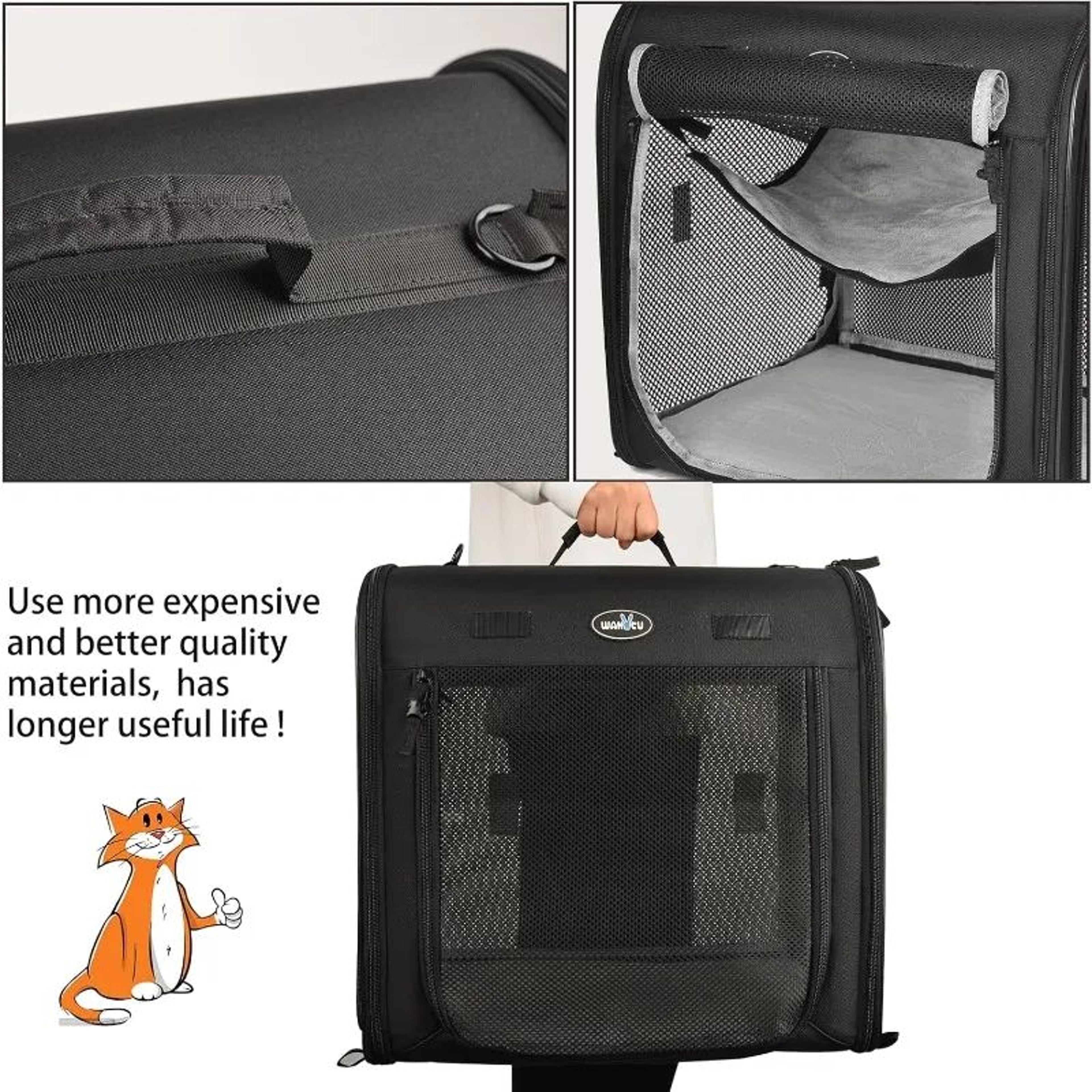 Wakytu Foldable Pet Carrier And Double Pet Carrier For Cats And Small Dogs 1