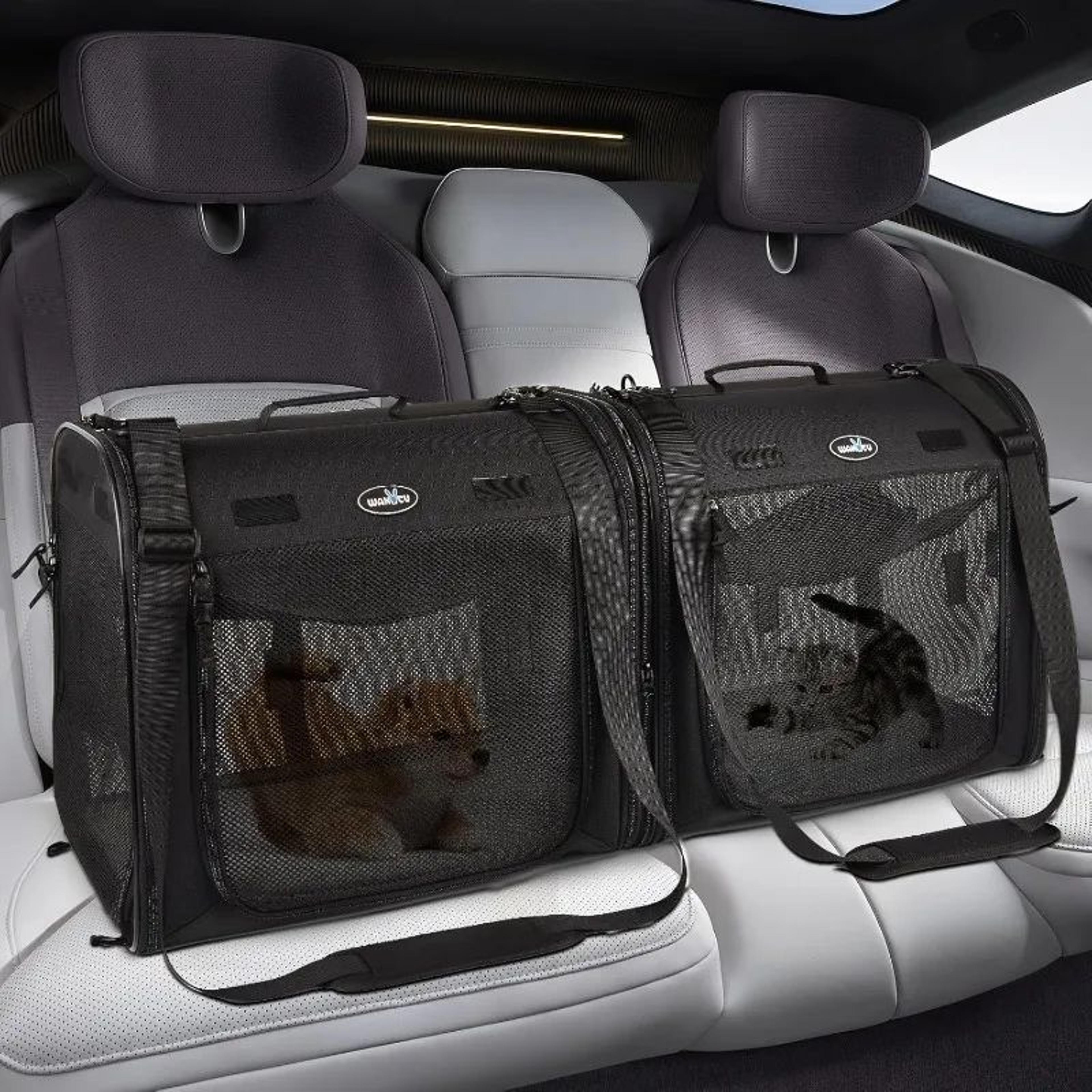 Wakytu Foldable Pet Carrier And Double Pet Carrier For Cats And Small Dogs 3