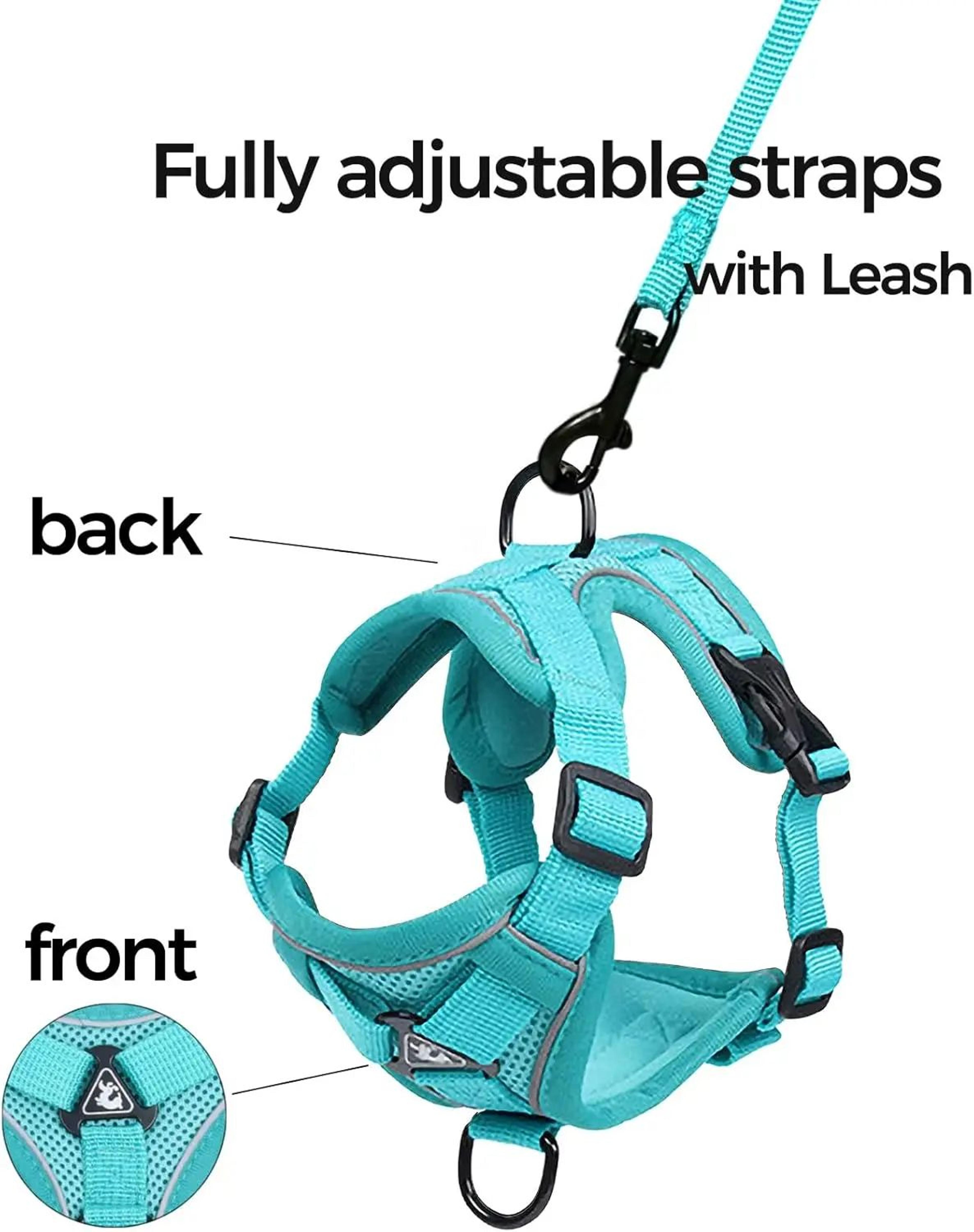 Adjustable Reflective Cat Harness And Leash Set 5