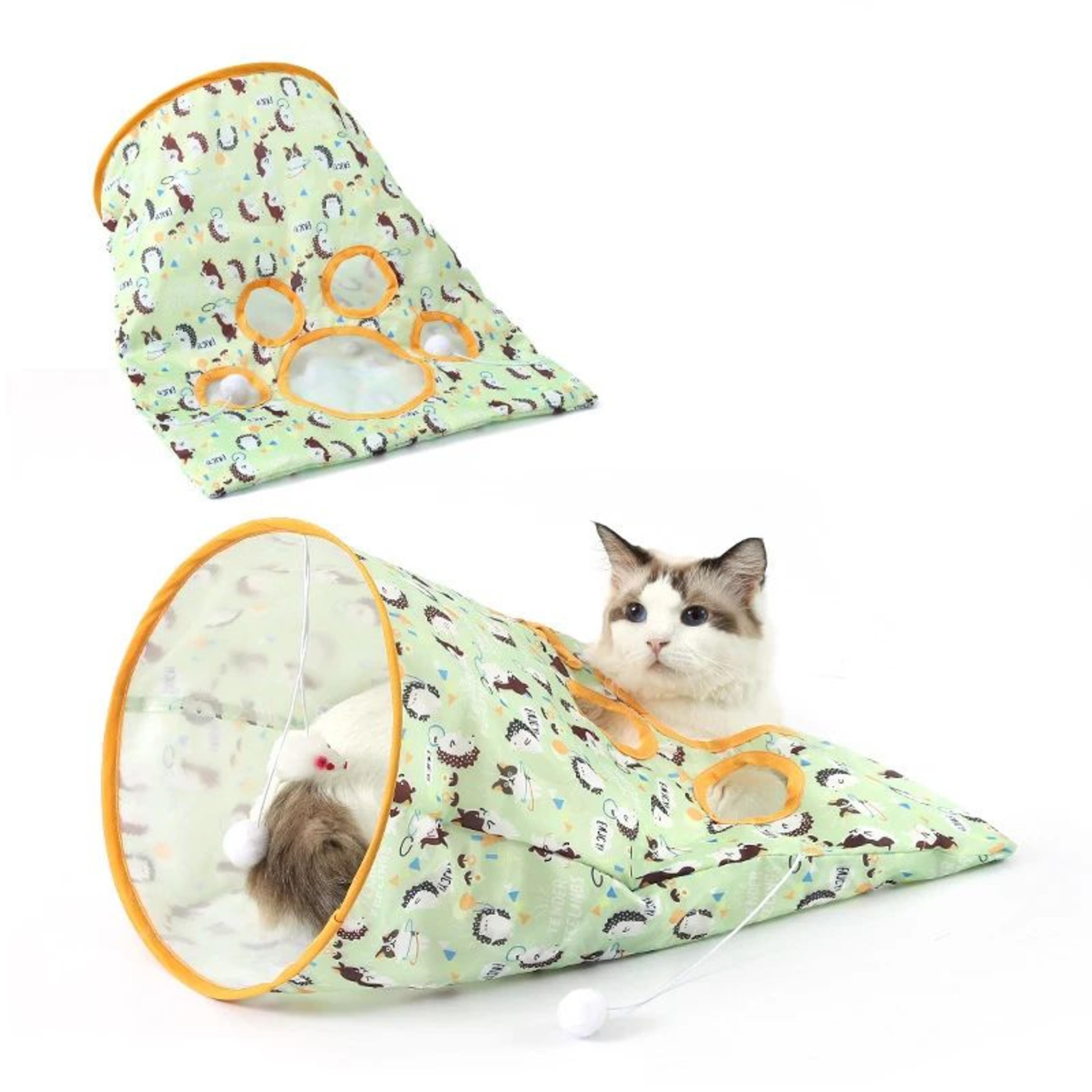 Foldable Crinkle Cat Tunnel Toy For Indoor Cats 5