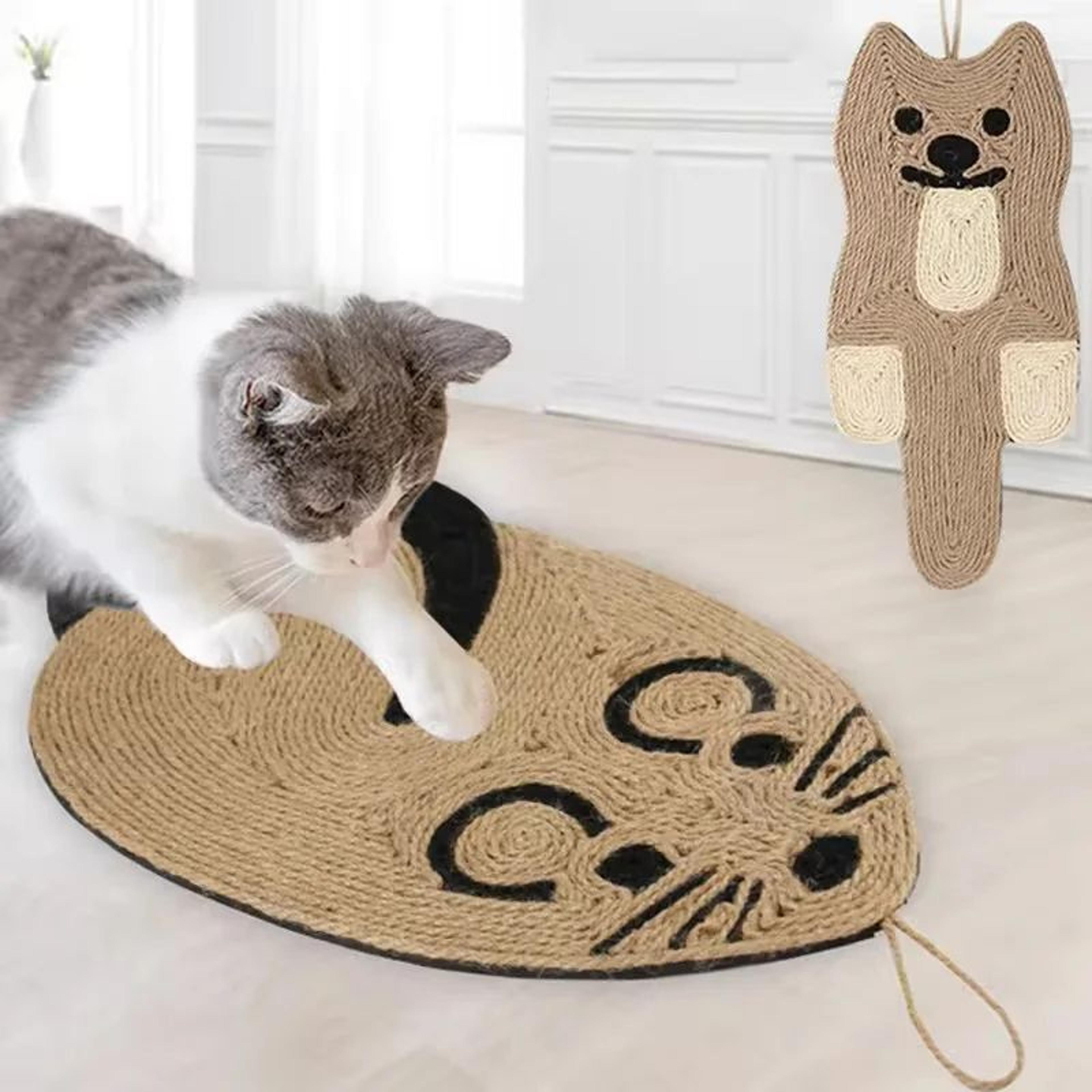 Sisal Scratch  Play Cat Mat  EcoFriendly Cat Scratching Pad For Indoor Cats 0