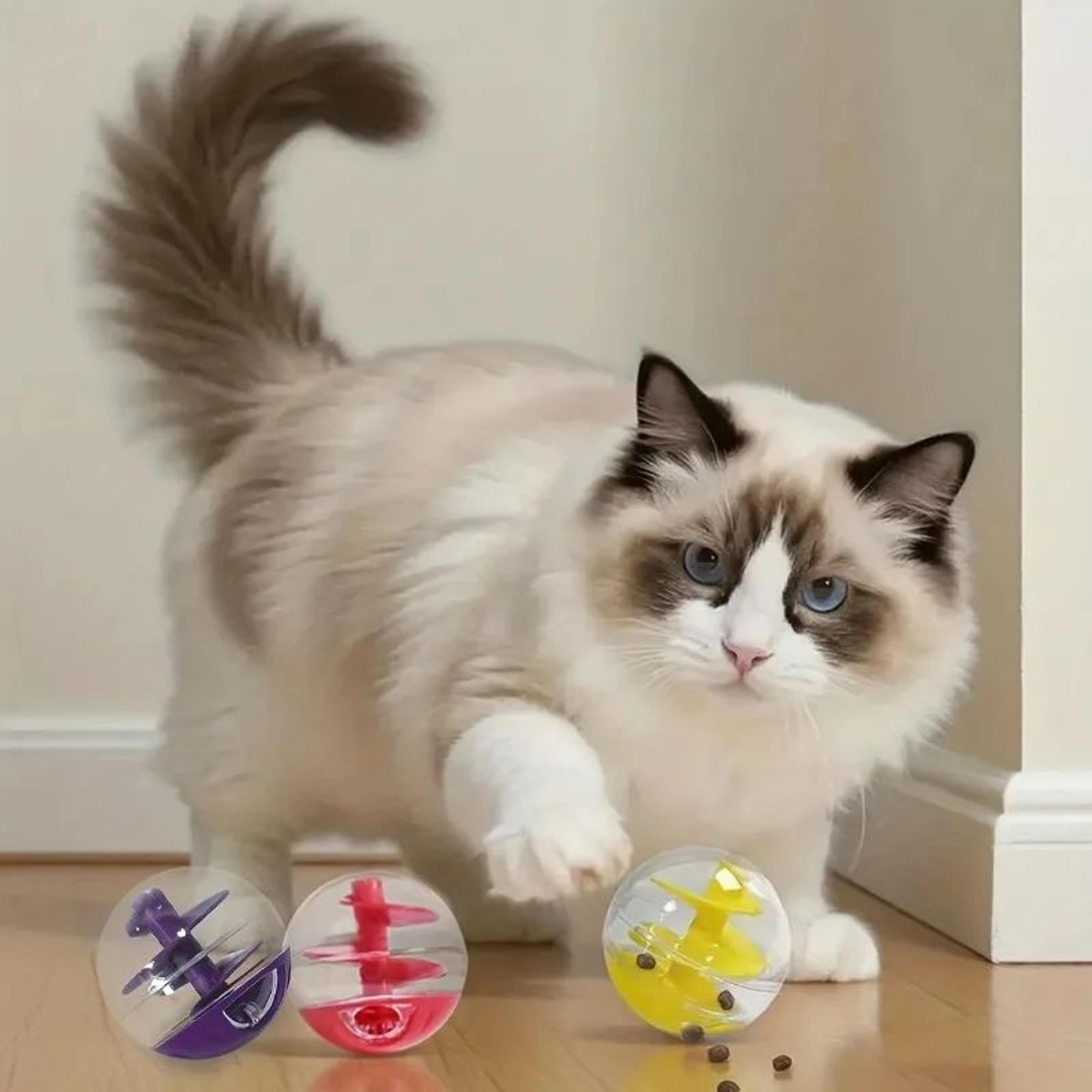 SmartPlay Interactive Cat Toy Slow Feeder Puzzle Ball 4