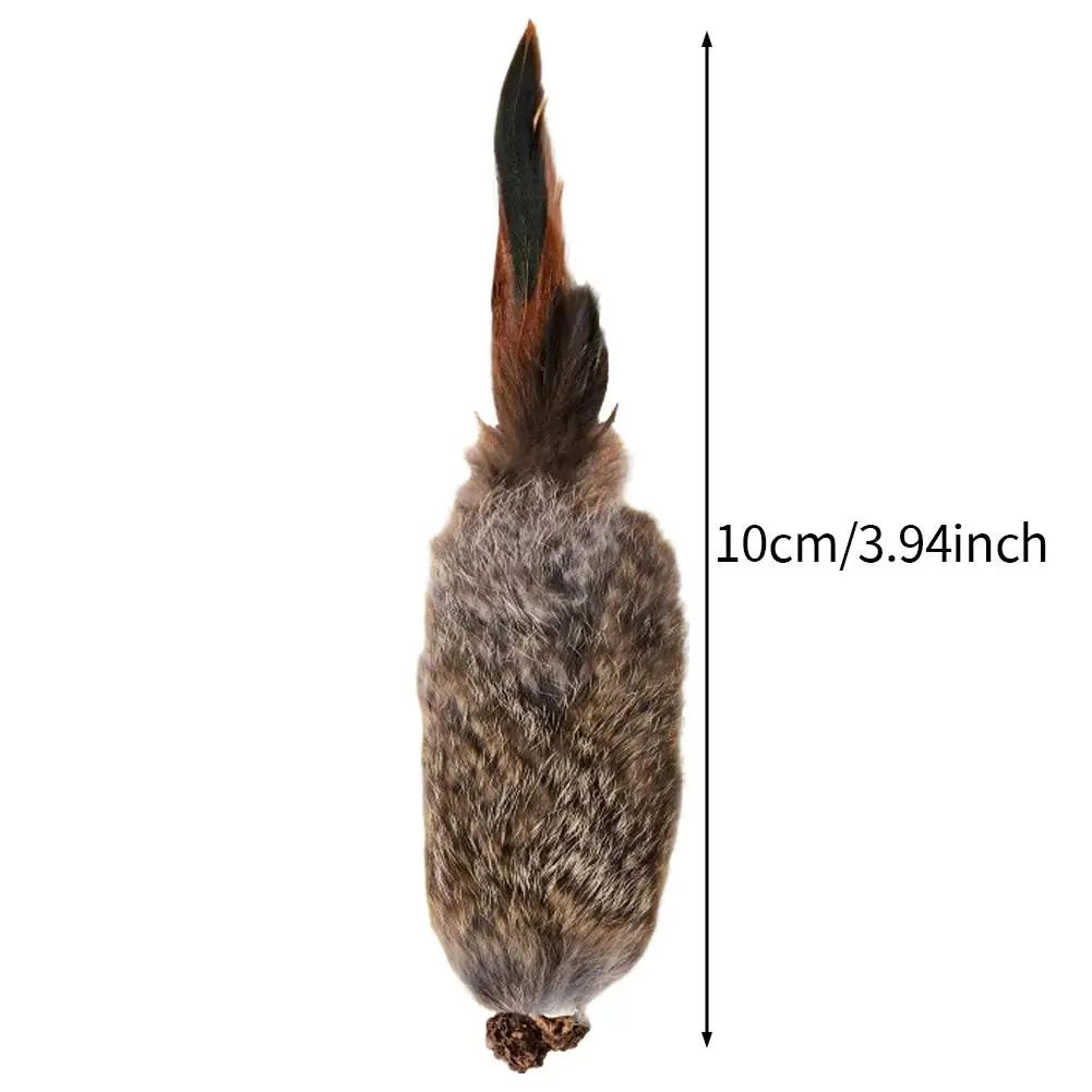 Faux Rabbit Fur Cat Kicker Toy  Interactive Plush Hunting Toy For Cats  Small Dogs 5