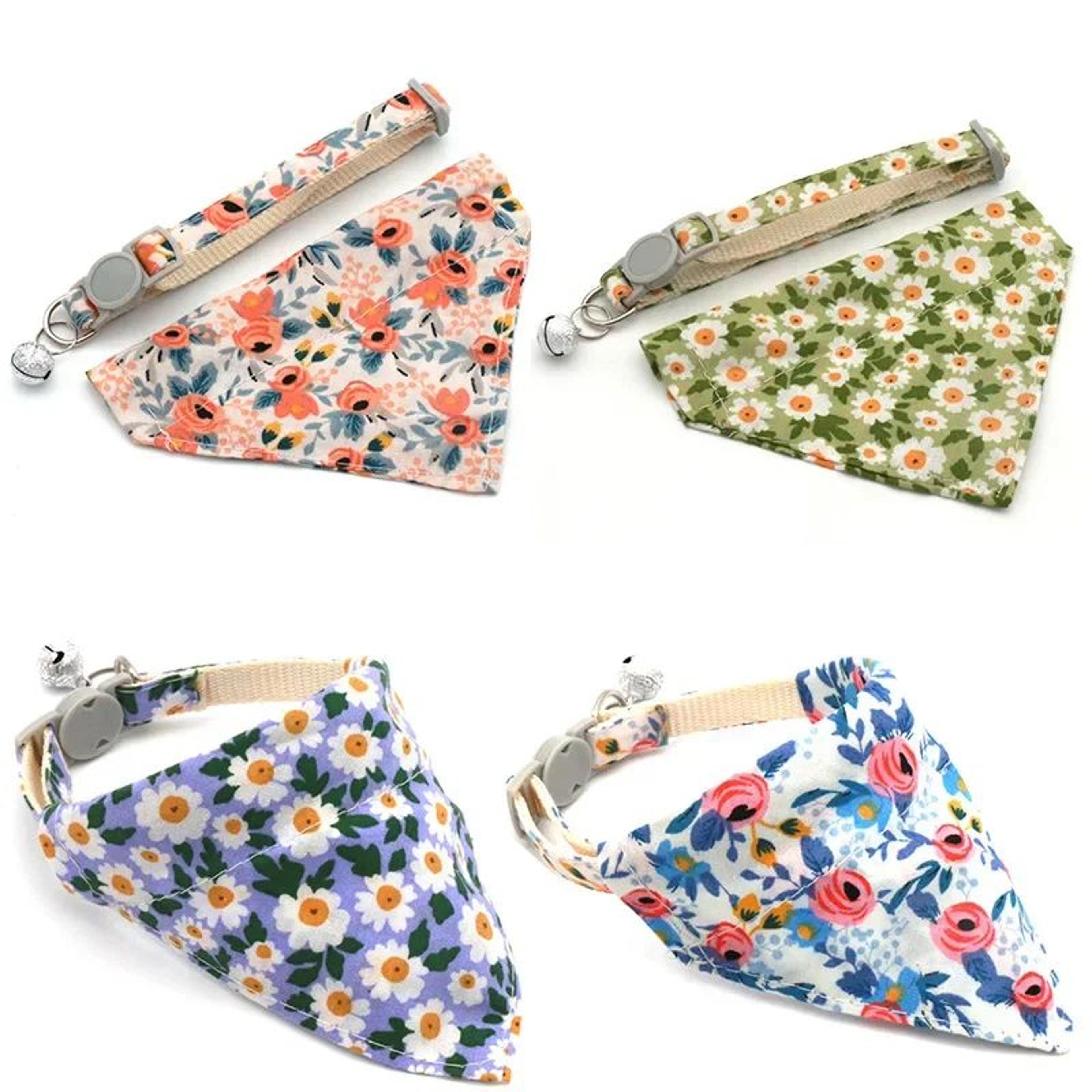 petalcharm daisy bandana collar for small dogs & cats