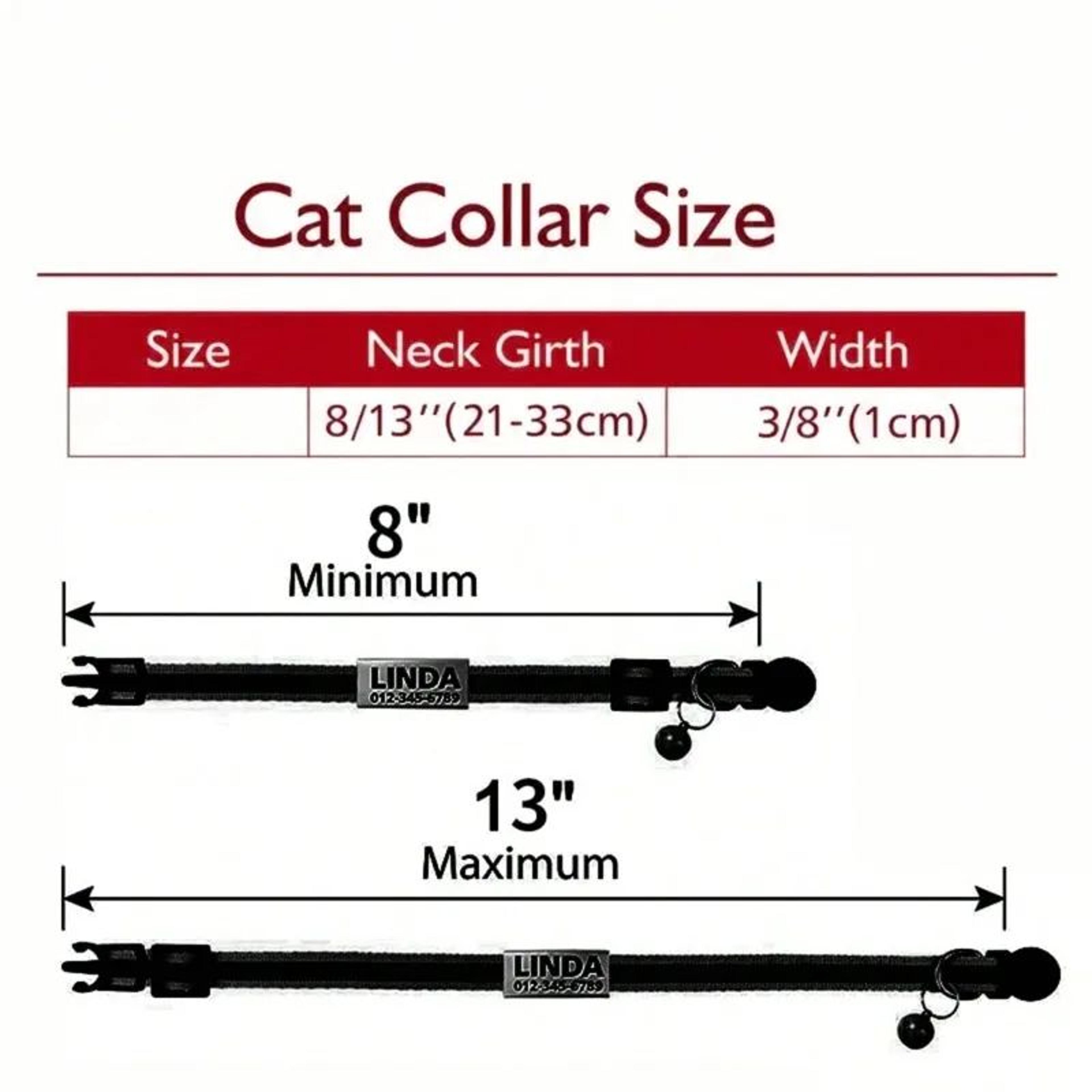 Personalized Glitter Breakaway Cat Collar With Engraved ID Tag For Kittens  Cats 4