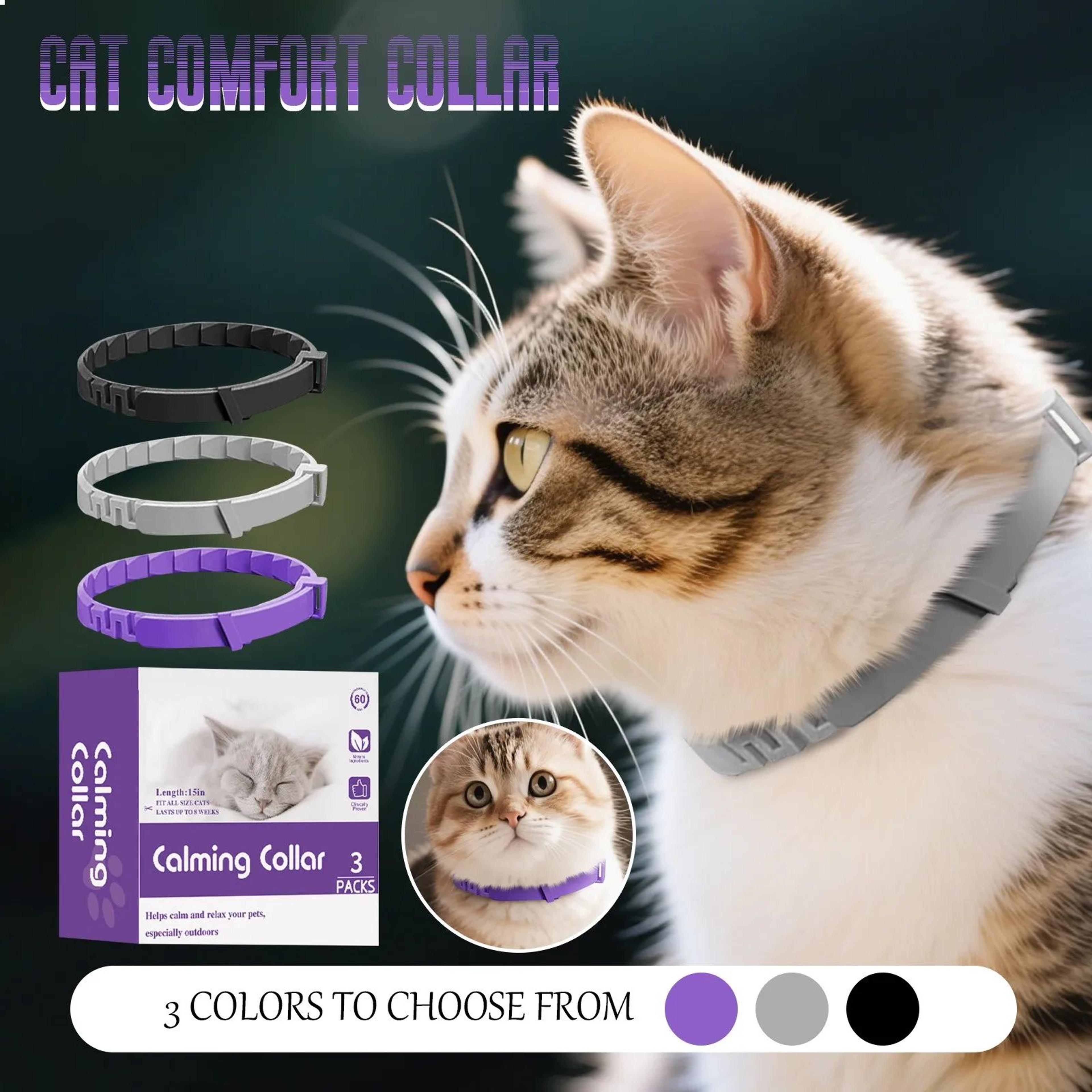 CalmEase Adjustable Cat Calming Collar For Anxiety Relief 5