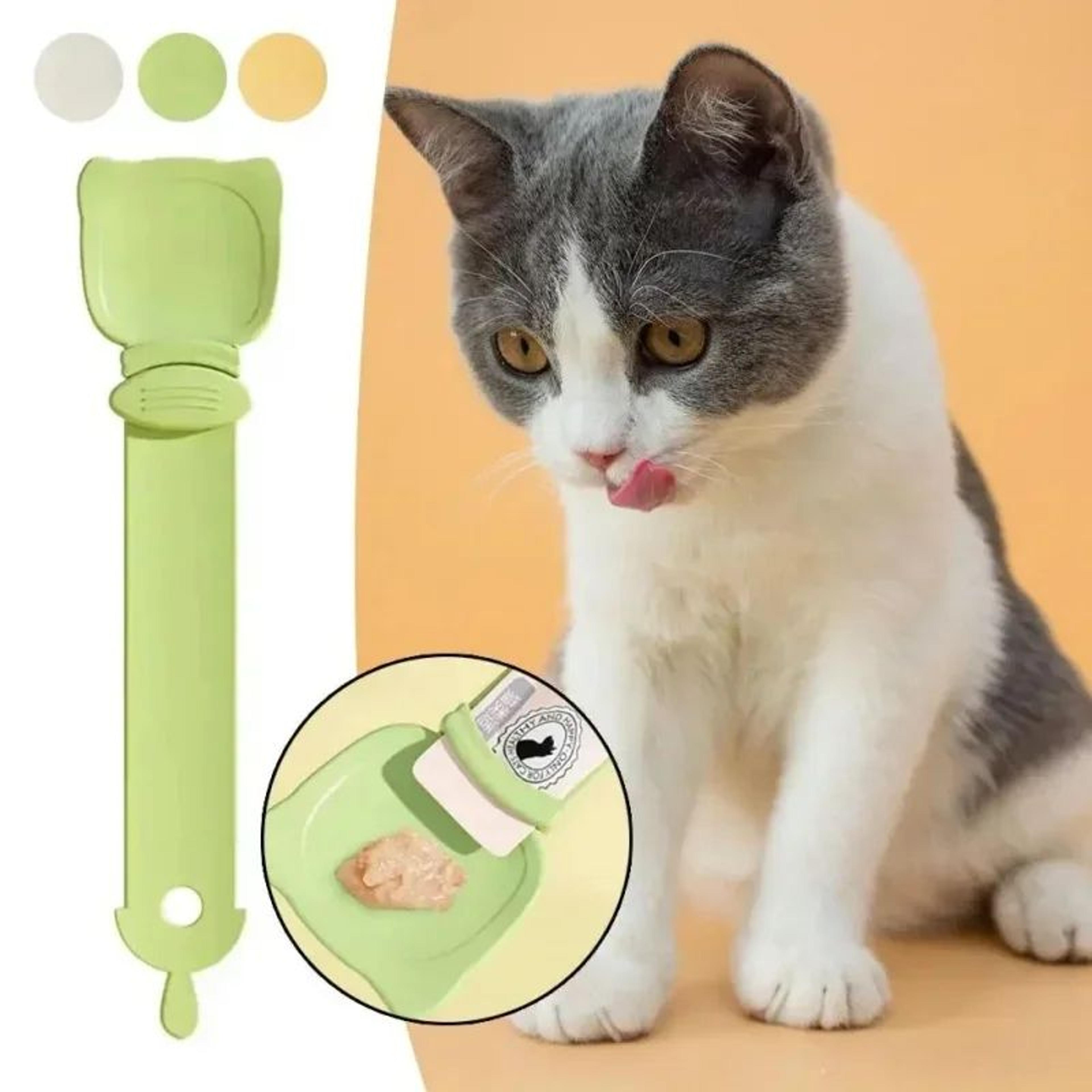 cat treat squeeze spoon – mess-free cat treat spoon & pet feeding tool for easy bonding