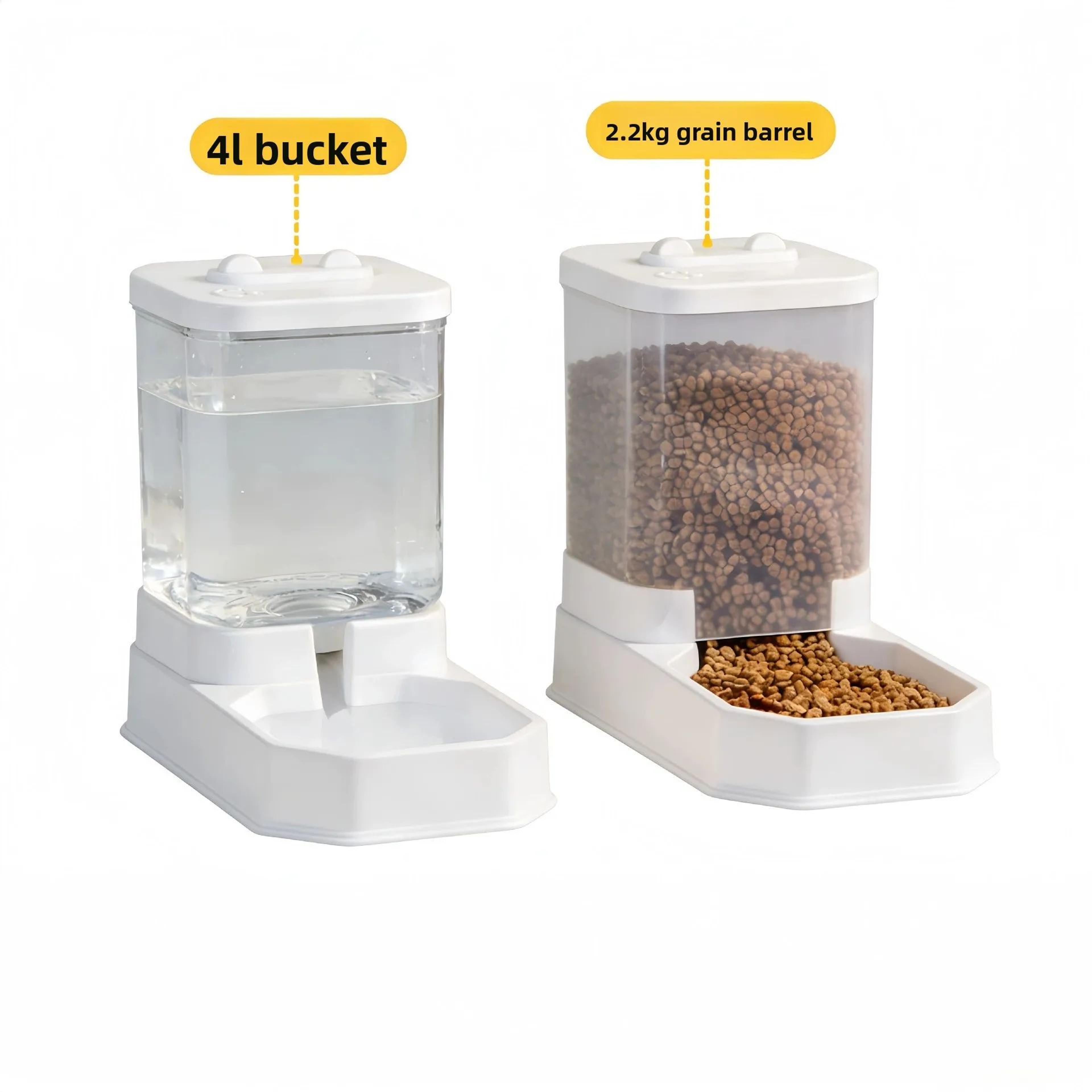 4L Gravity Pet Feeder  Water Dispenser Set  Automatic Cat Feeder Gravity Pet Food Dispenser  Pet Wa 5