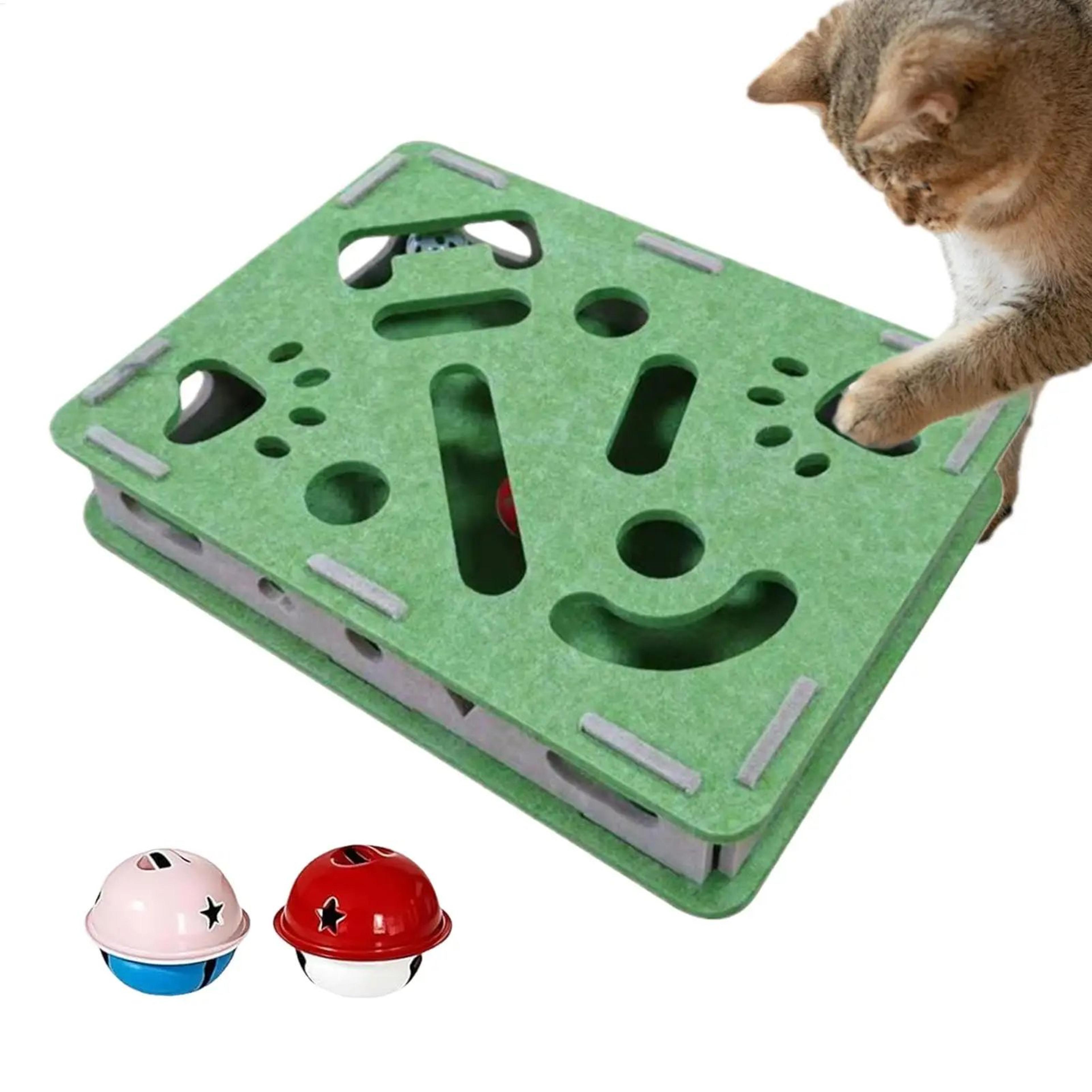 Cat Puzzle Nail File Box  Interactive Cat Scratch Toy With Bell Balls  Furniture Protection 4