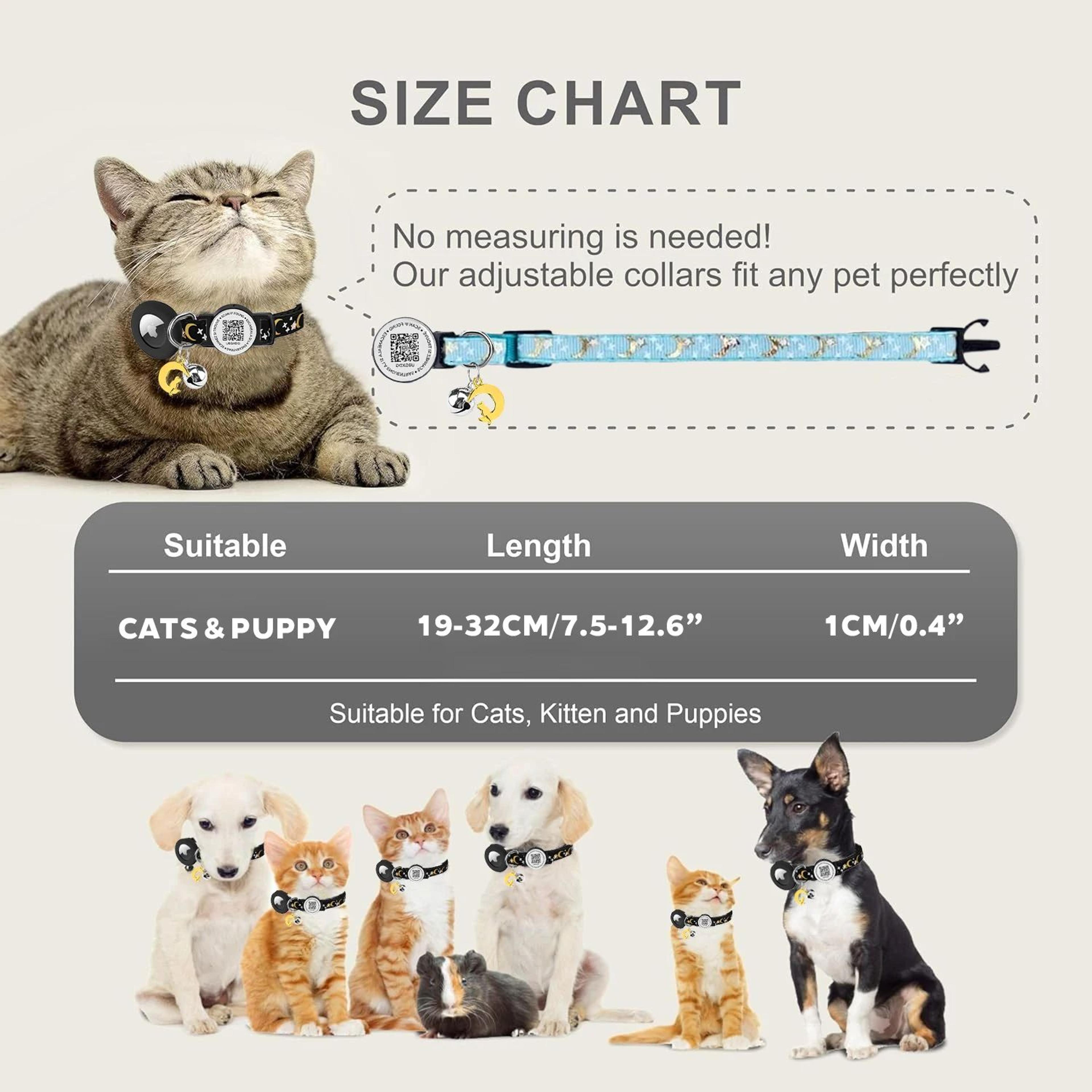 GlowGuard AirTag Cat Collar With QR ID Tag  Secure Tracker Holder 3