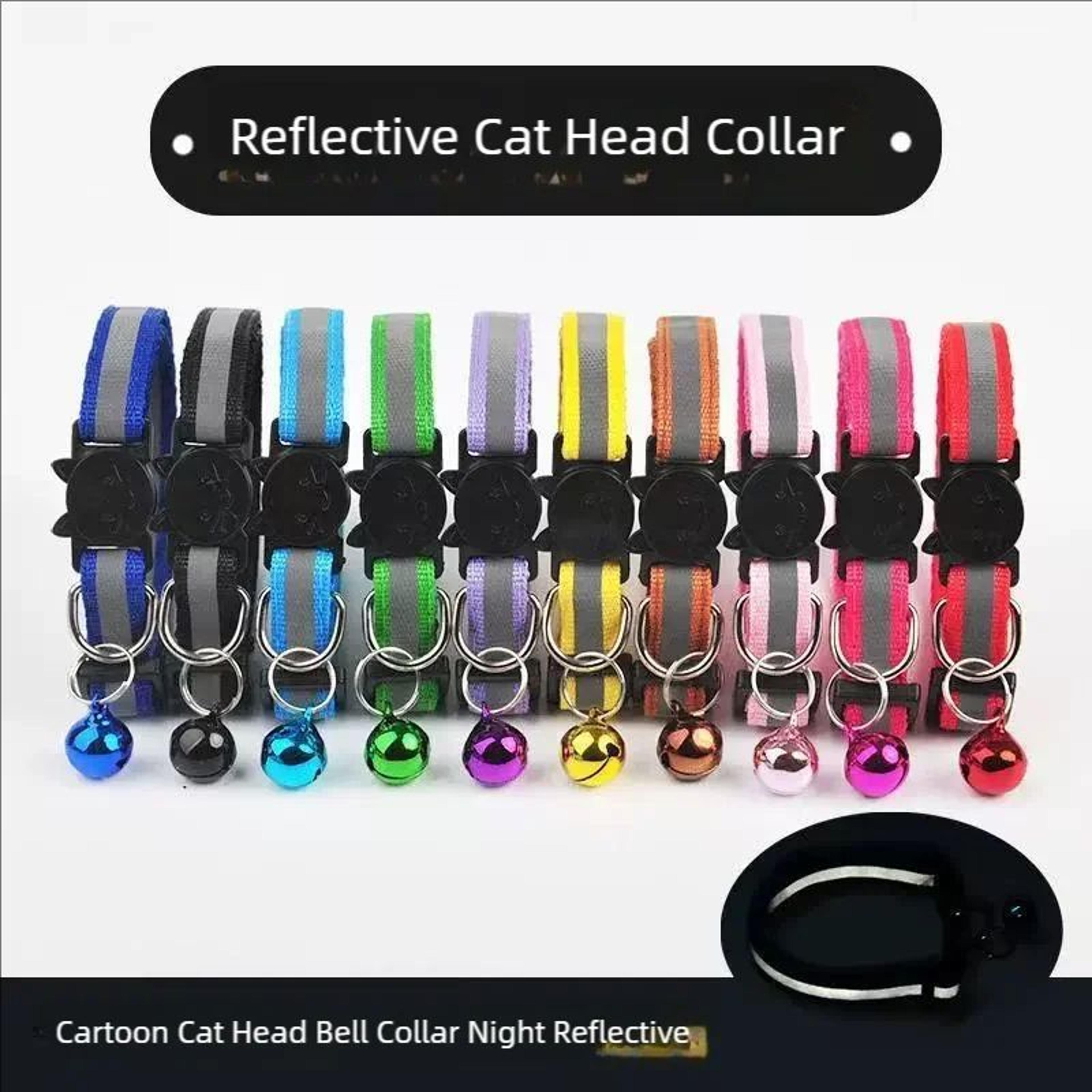 Reflective Breakaway Cat Collar With Bell  Adjustable Cat Collar Reflective Pet Collar For Cats  Sm 0