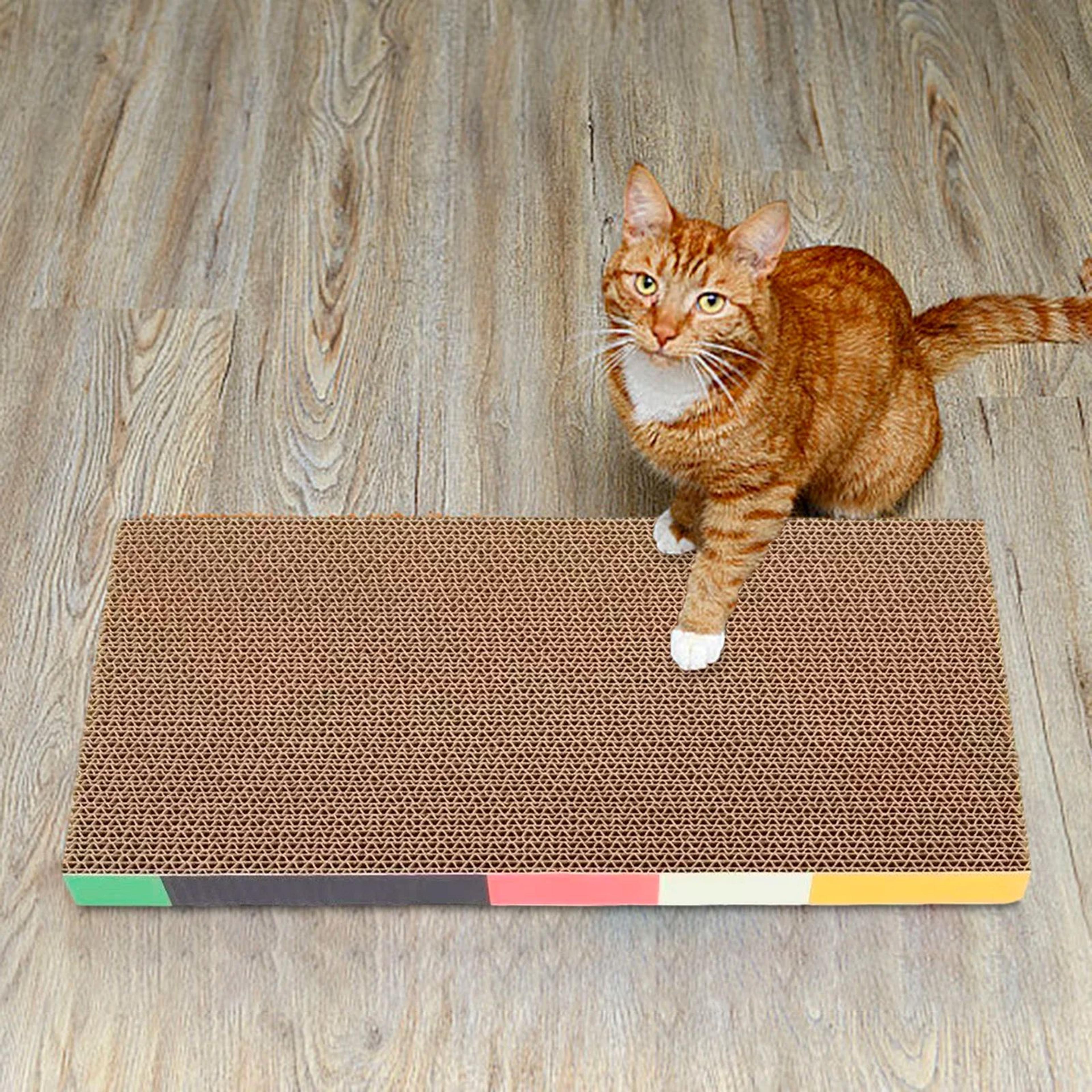 Cozy Curve Cat Scratcher Bed Cardboard Cat Lounge Pad 4