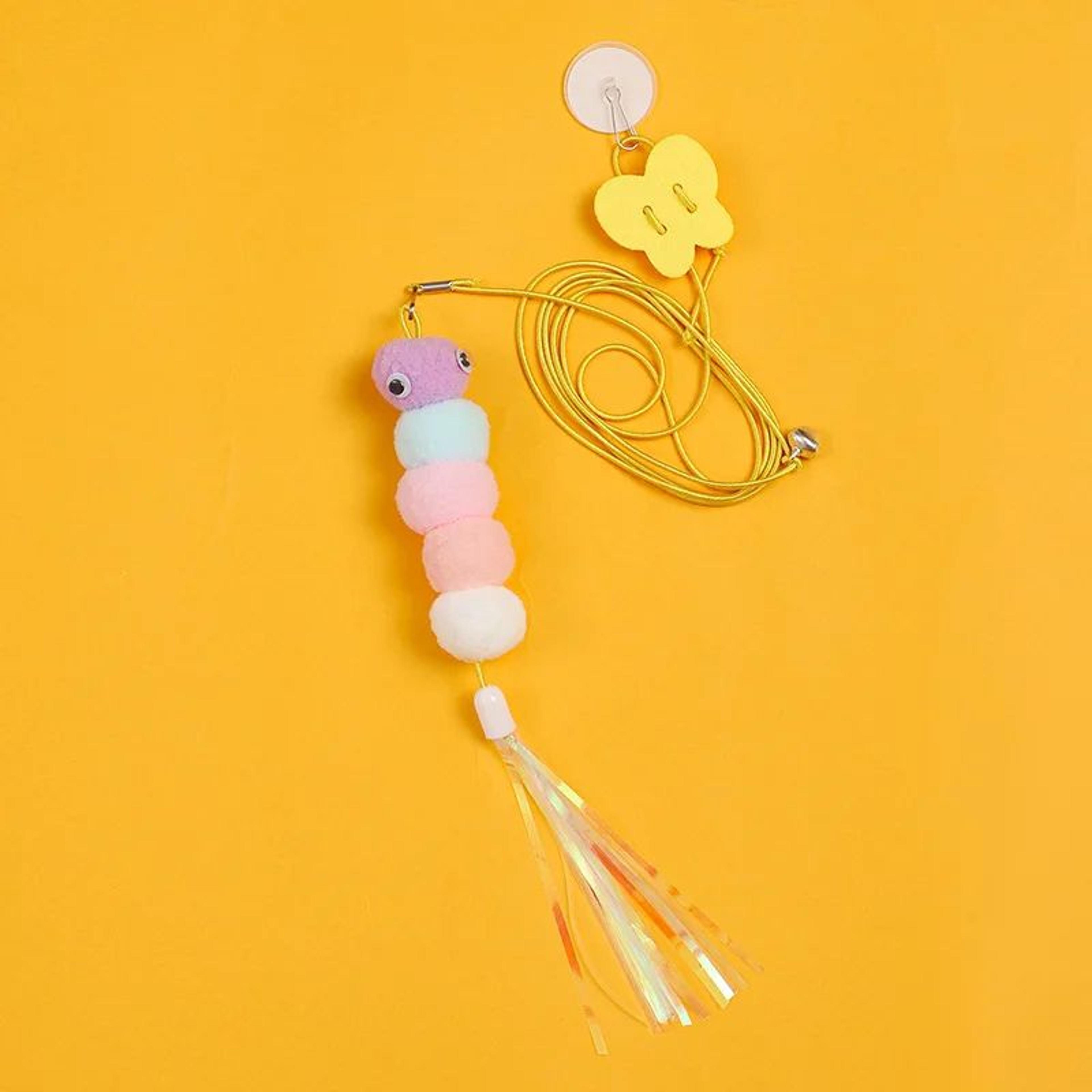 Door Hanging Interactive Cat Toy With Elastic Feather Teaser 7