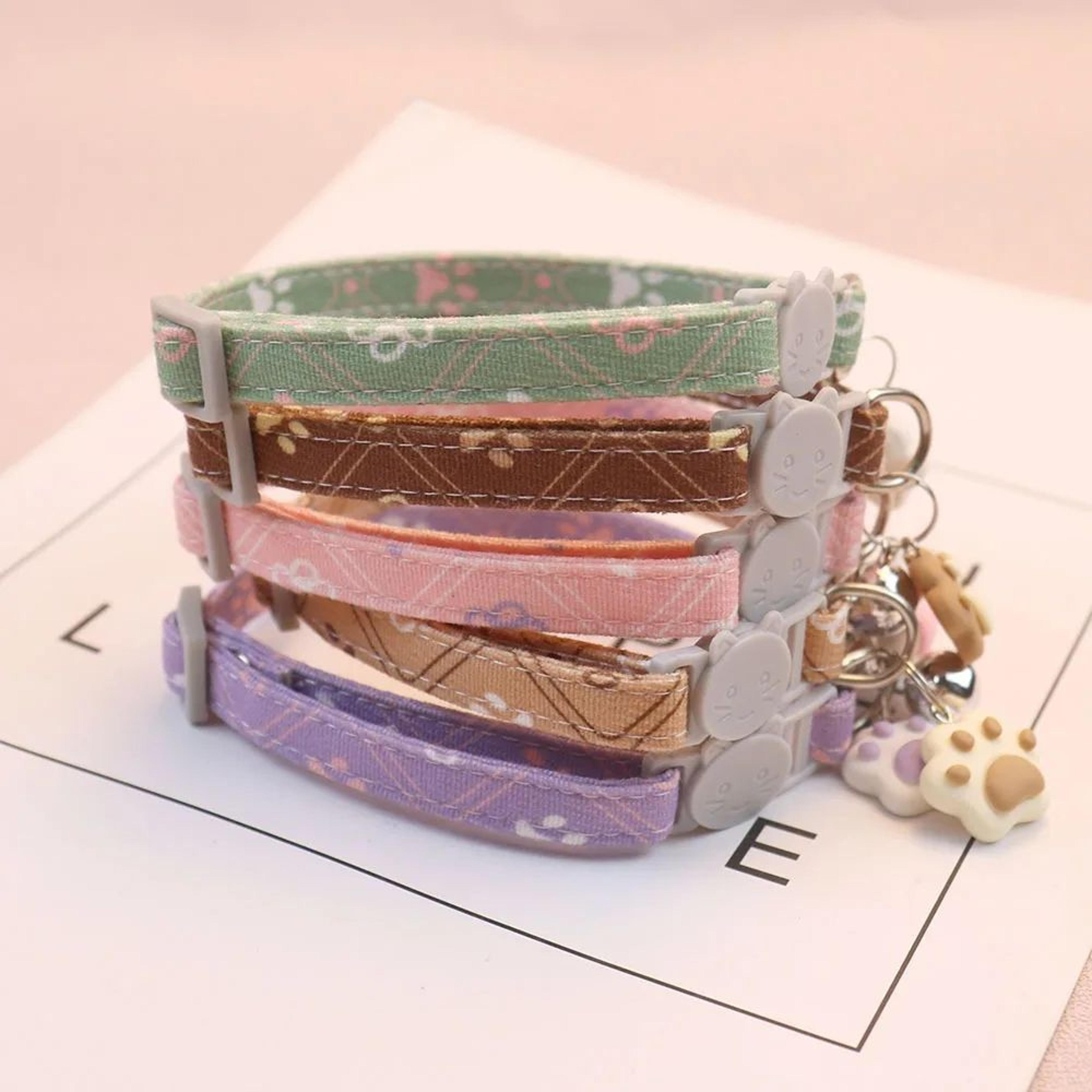 Paw Print Breakaway Cat Collar With Bell For Kittens And Small Pets 4