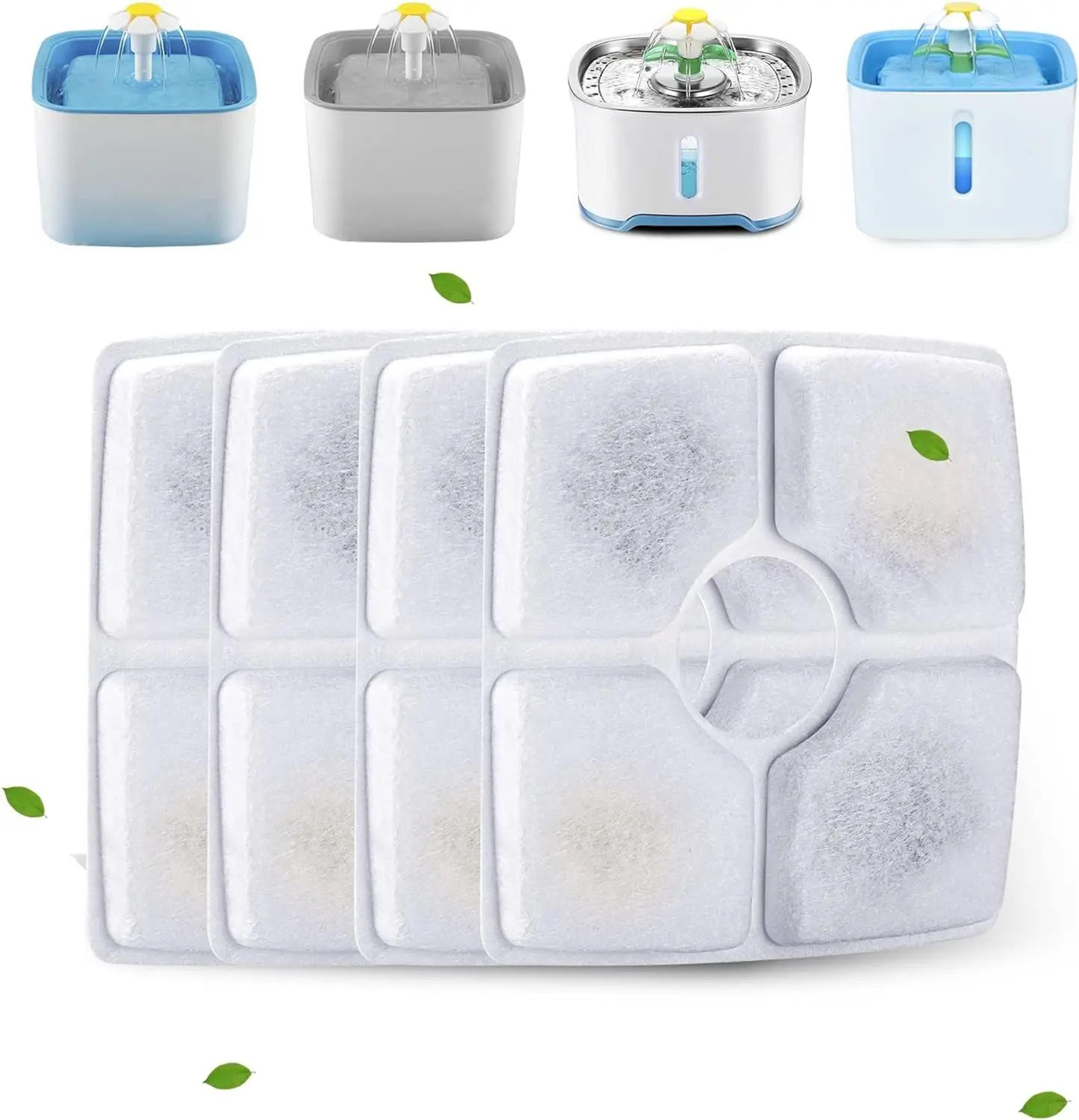 PureFlow Pet Fountain Replacement Filters  MultiLayer Cat Water Fountain Filter 48 Pack For Cleaner 0