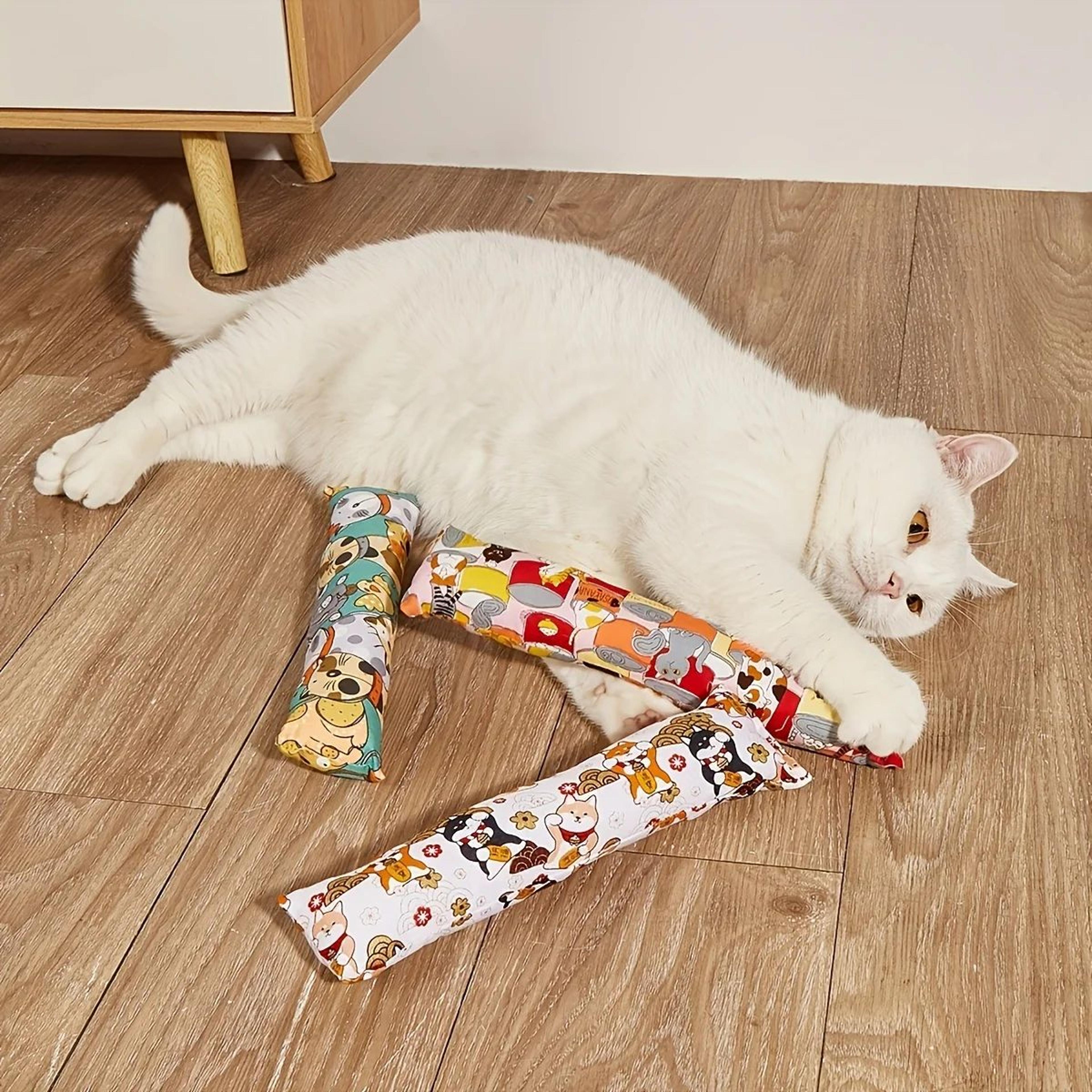 Plush Cat Teaser Stick For Interactive Indoor Play 5