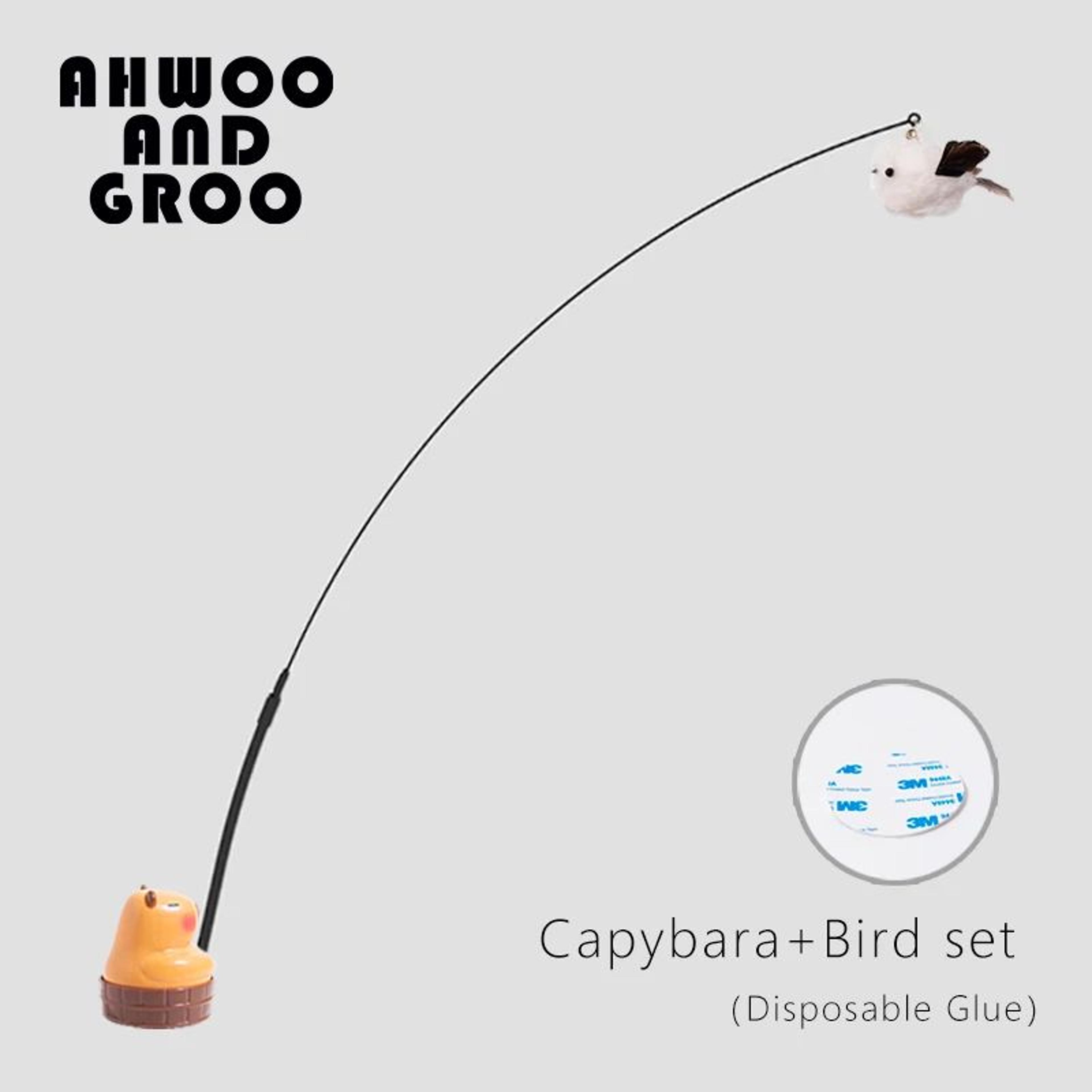 Capybara Interactive Cat Teaser Wand With Bell 6