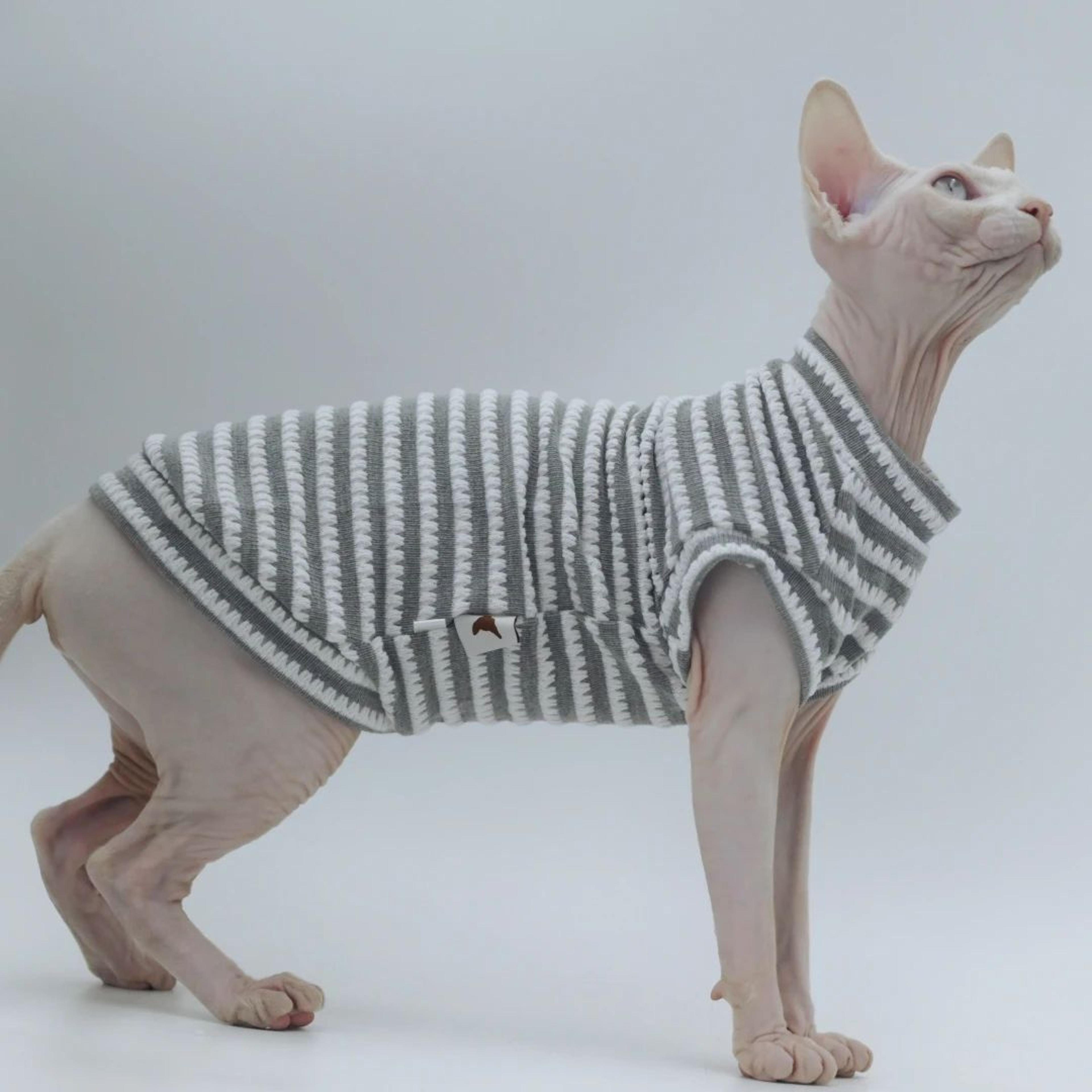 CoolComfort Hairless Cat Summer Vest  Soft Stretch Sphynx Cat Clothes  Breathable Hairless Cat Shir 1