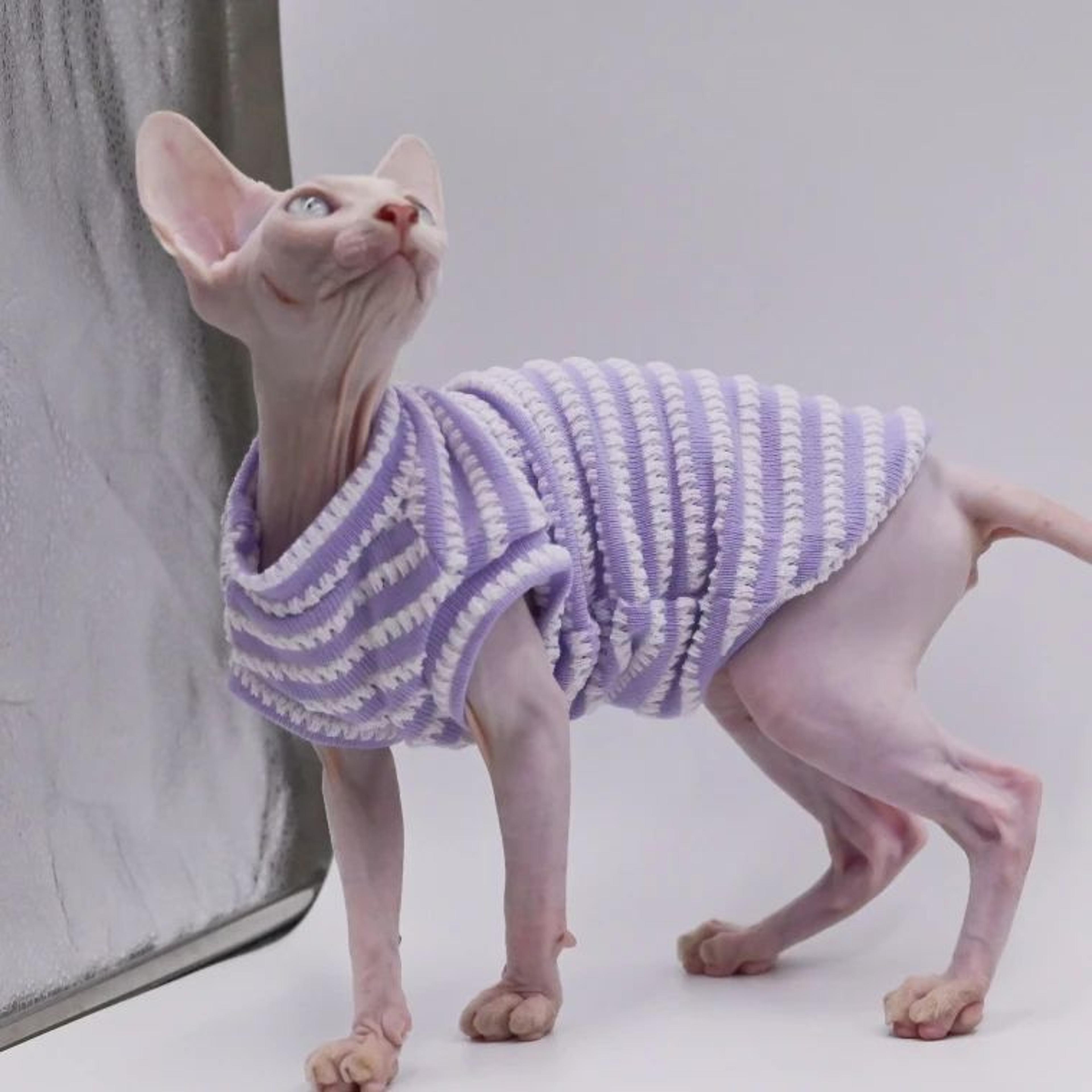 CoolComfort Hairless Cat Summer Vest  Soft Stretch Sphynx Cat Clothes  Breathable Hairless Cat Shir 6