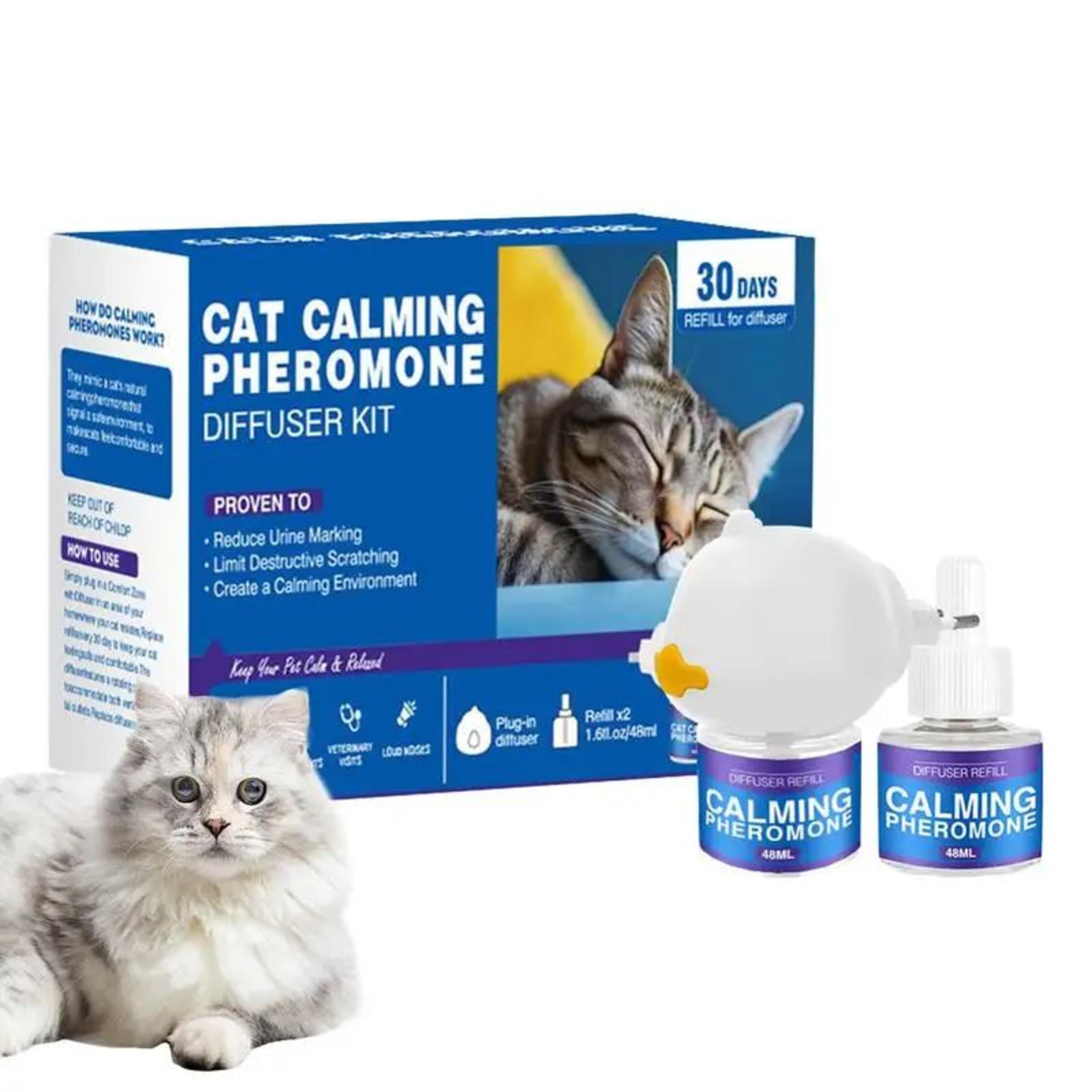 CalmPaws 60Day Cat Pheromone Diffuser Refill  PlugIn Kit For Stress Relief And MultiCat Harmony 1