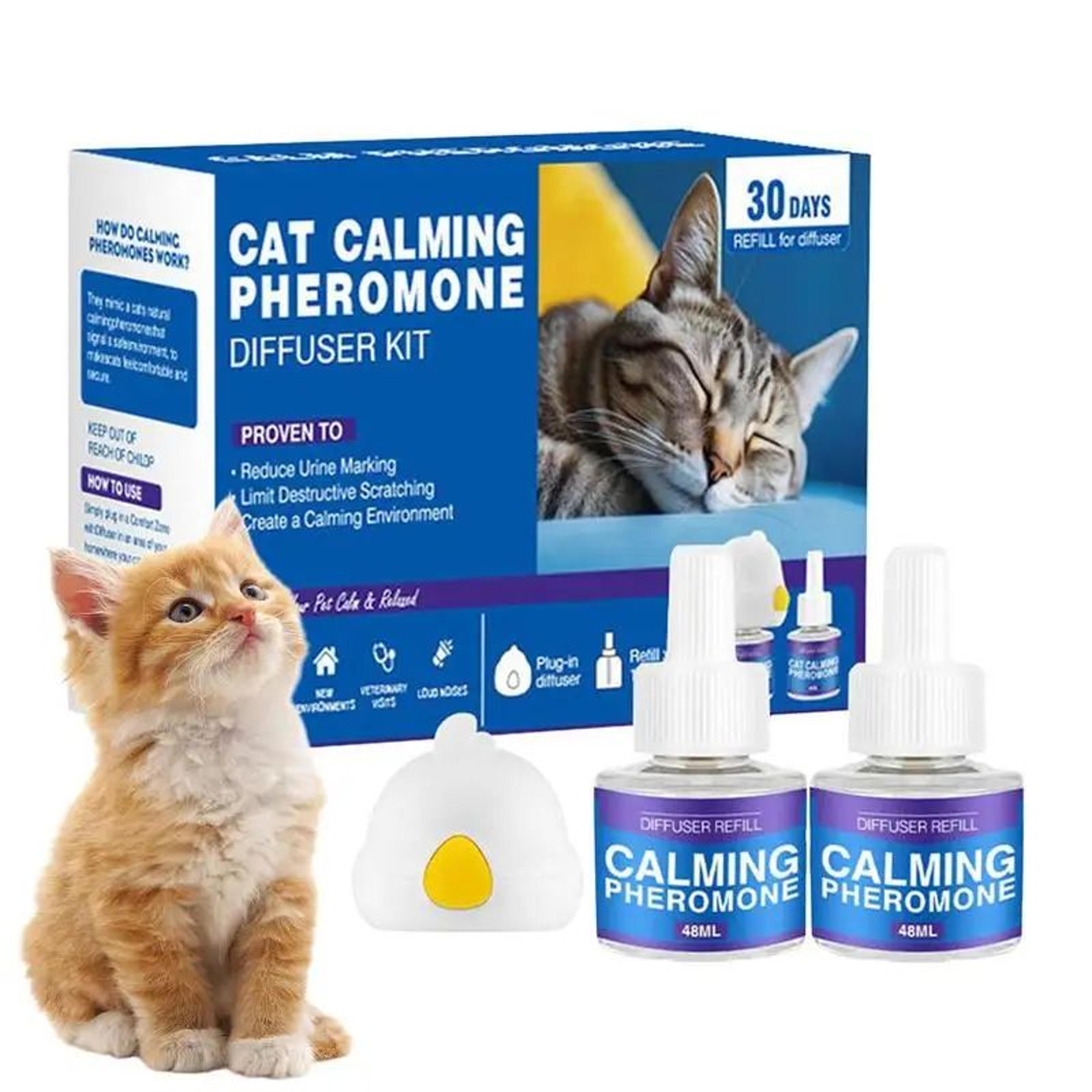 CalmPaws 60Day Cat Pheromone Diffuser Refill  PlugIn Kit For Stress Relief And MultiCat Harmony 3